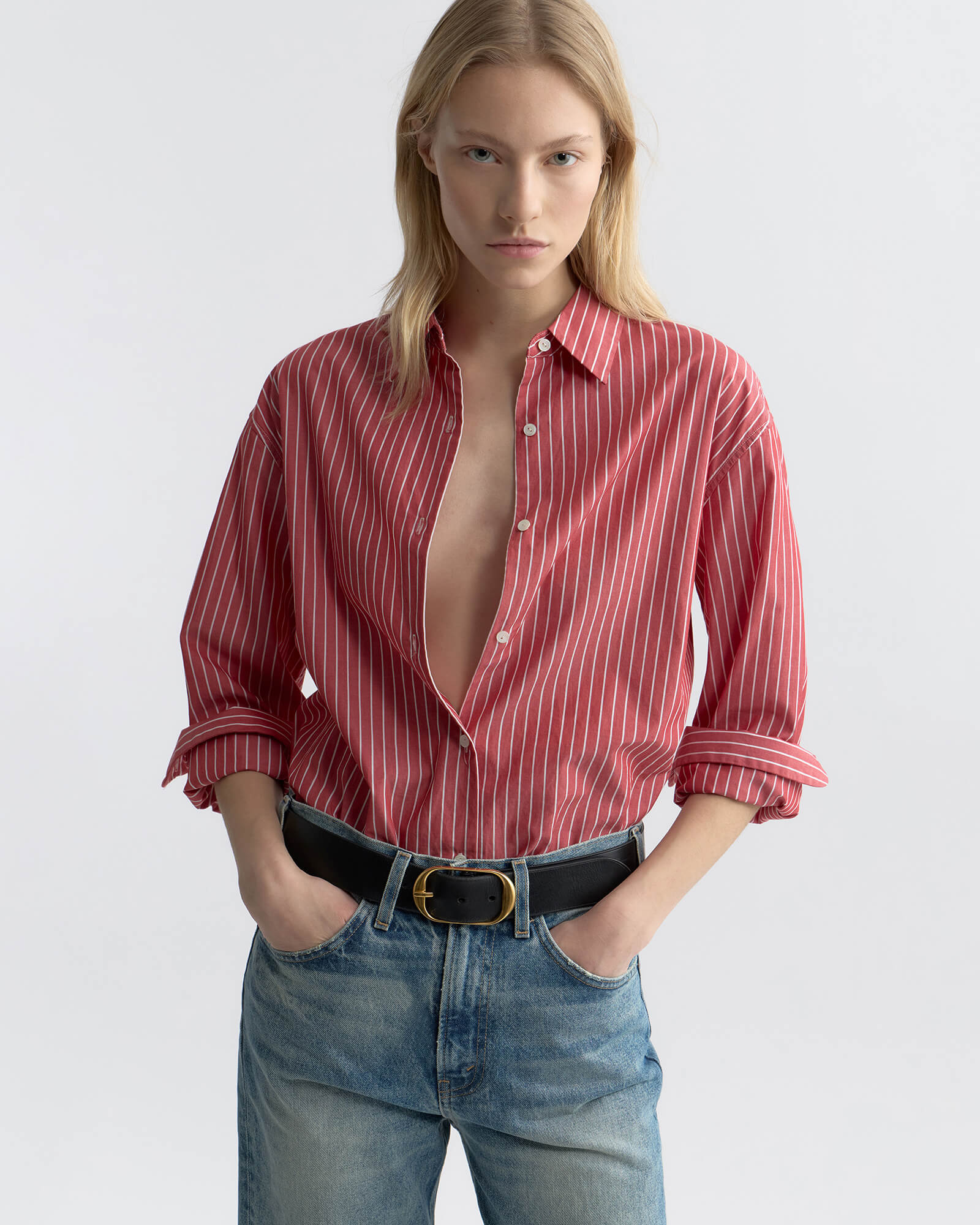 Nili Lotan - YORKE STRIPED COTTON SHIRT - Image 2