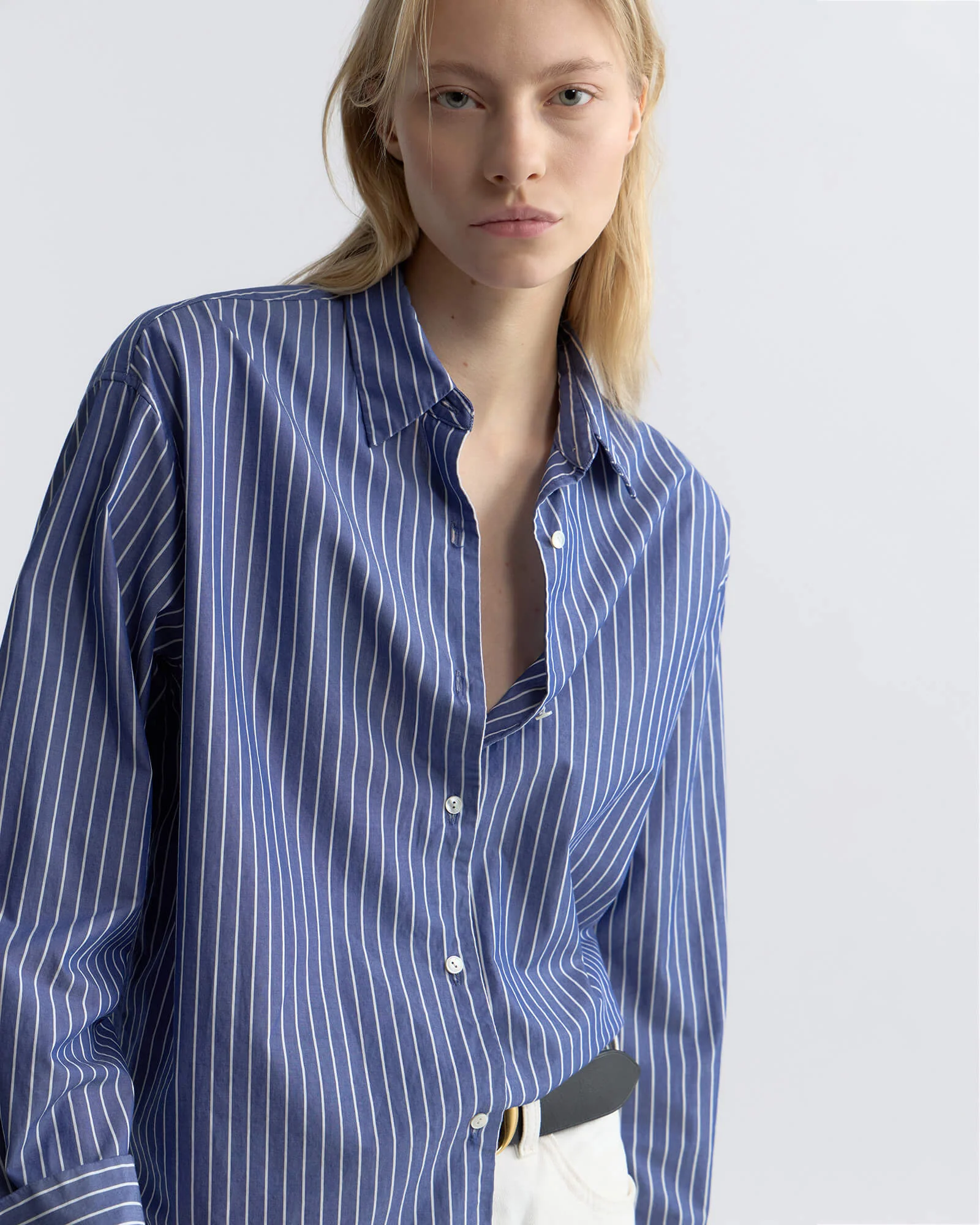 Nili Lotan - YORKE STRIPED COTTON SHIRT - Image 4