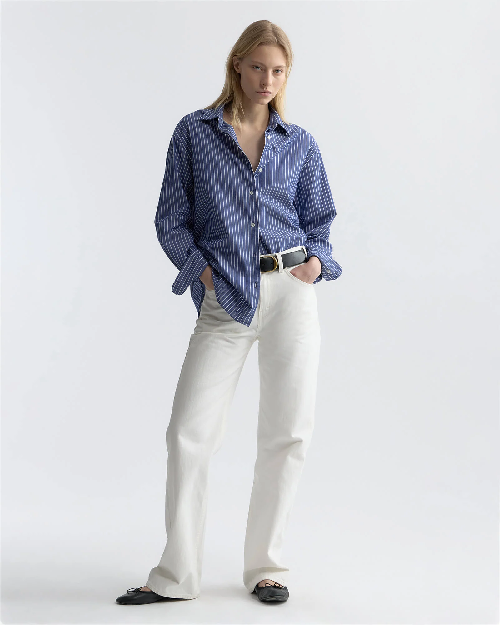 Nili Lotan - YORKE STRIPED COTTON SHIRT - Image 6