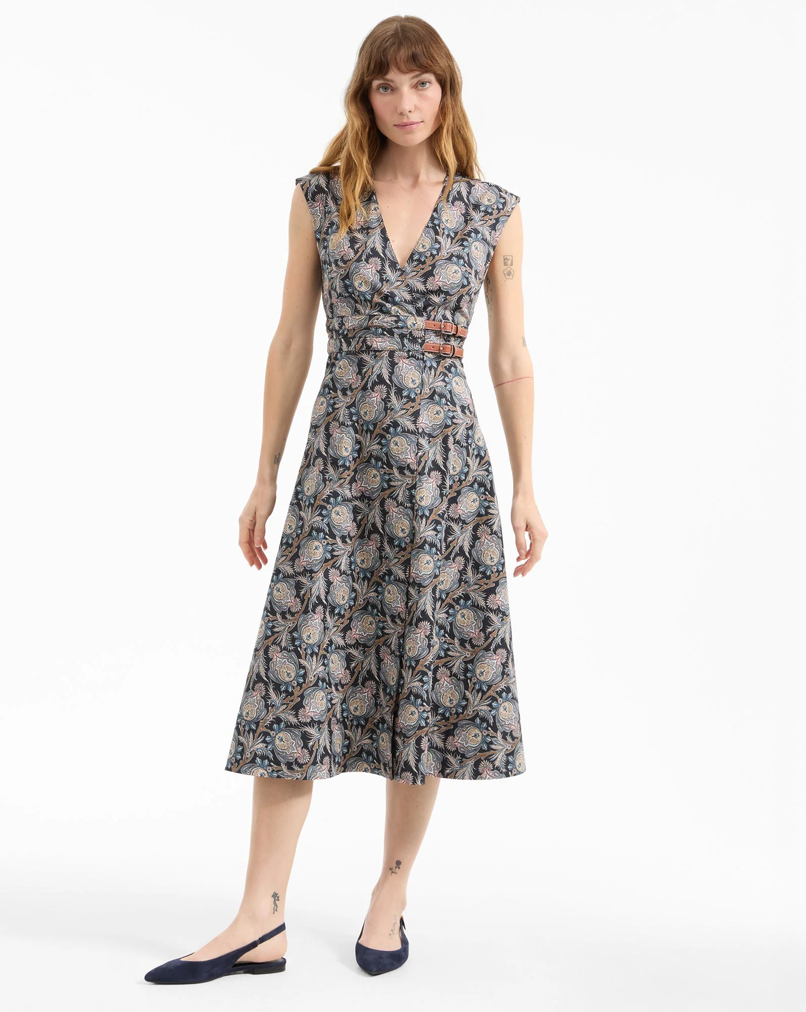 Veronica Beard - Nilsen Belted Midi Dress