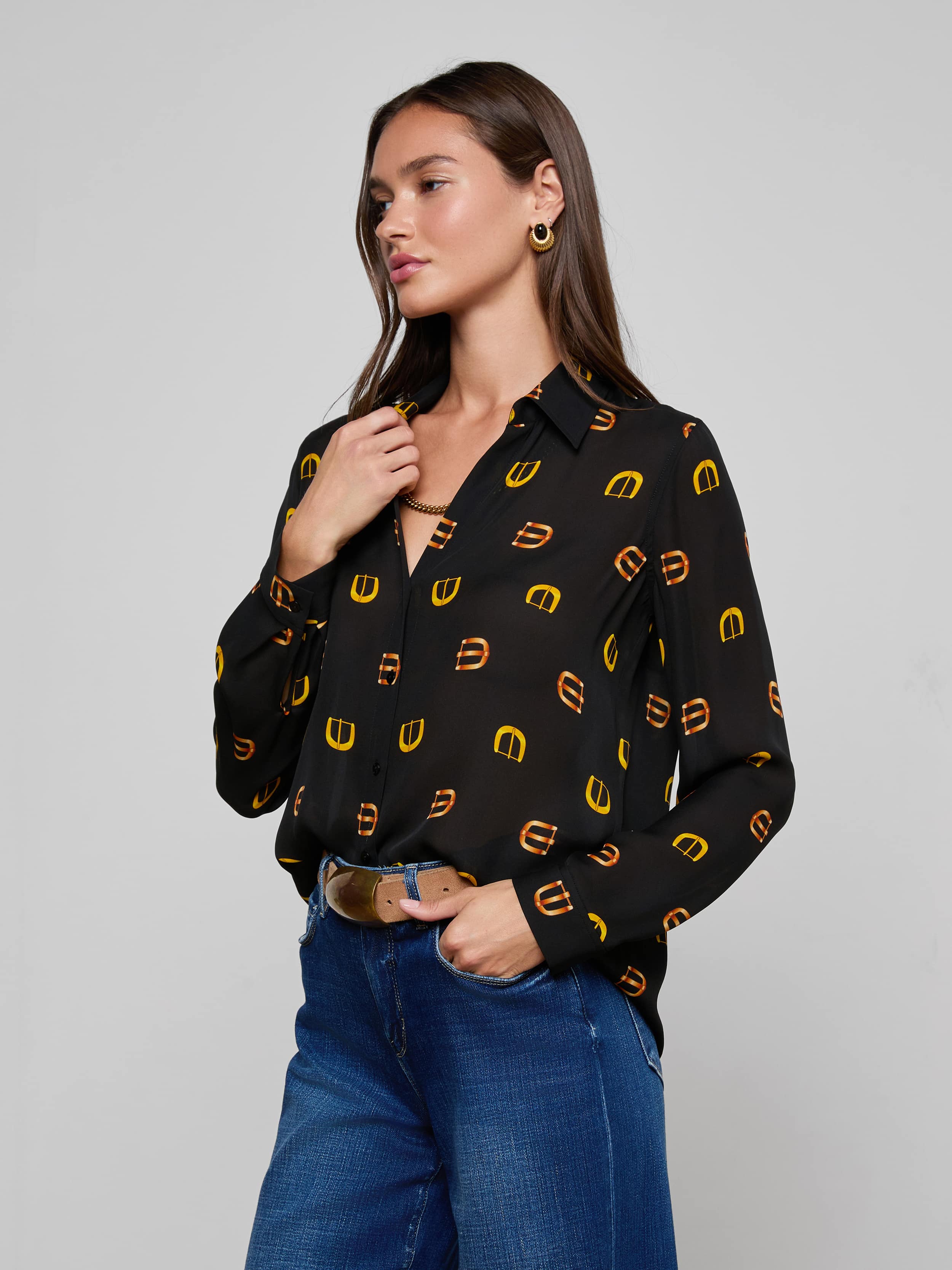 L'AGENCE - Nina Silk Blouse - Image 3