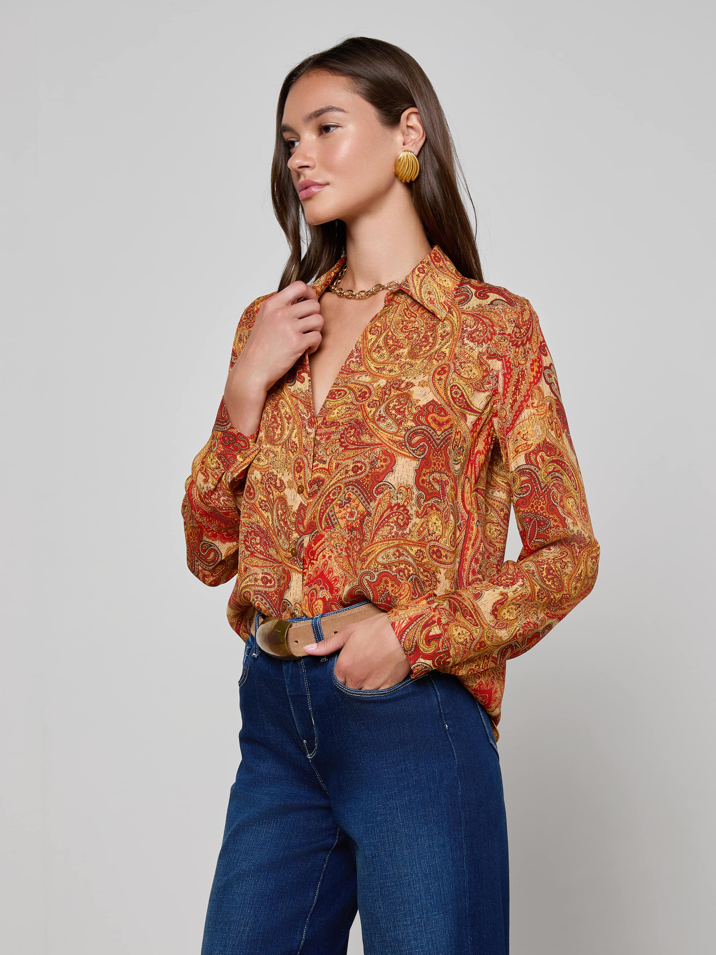 L'AGENCE - Nina Silk Blouse - Image 8
