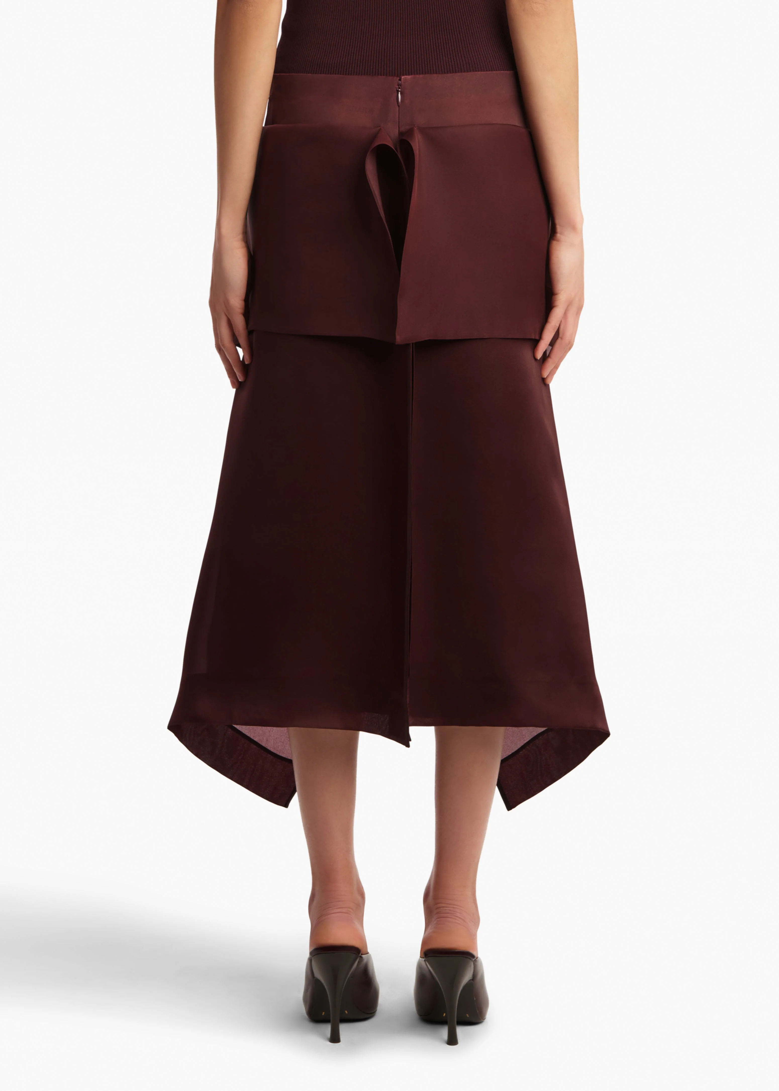 Khaite - Nina Skirt in Almandine - Image 4