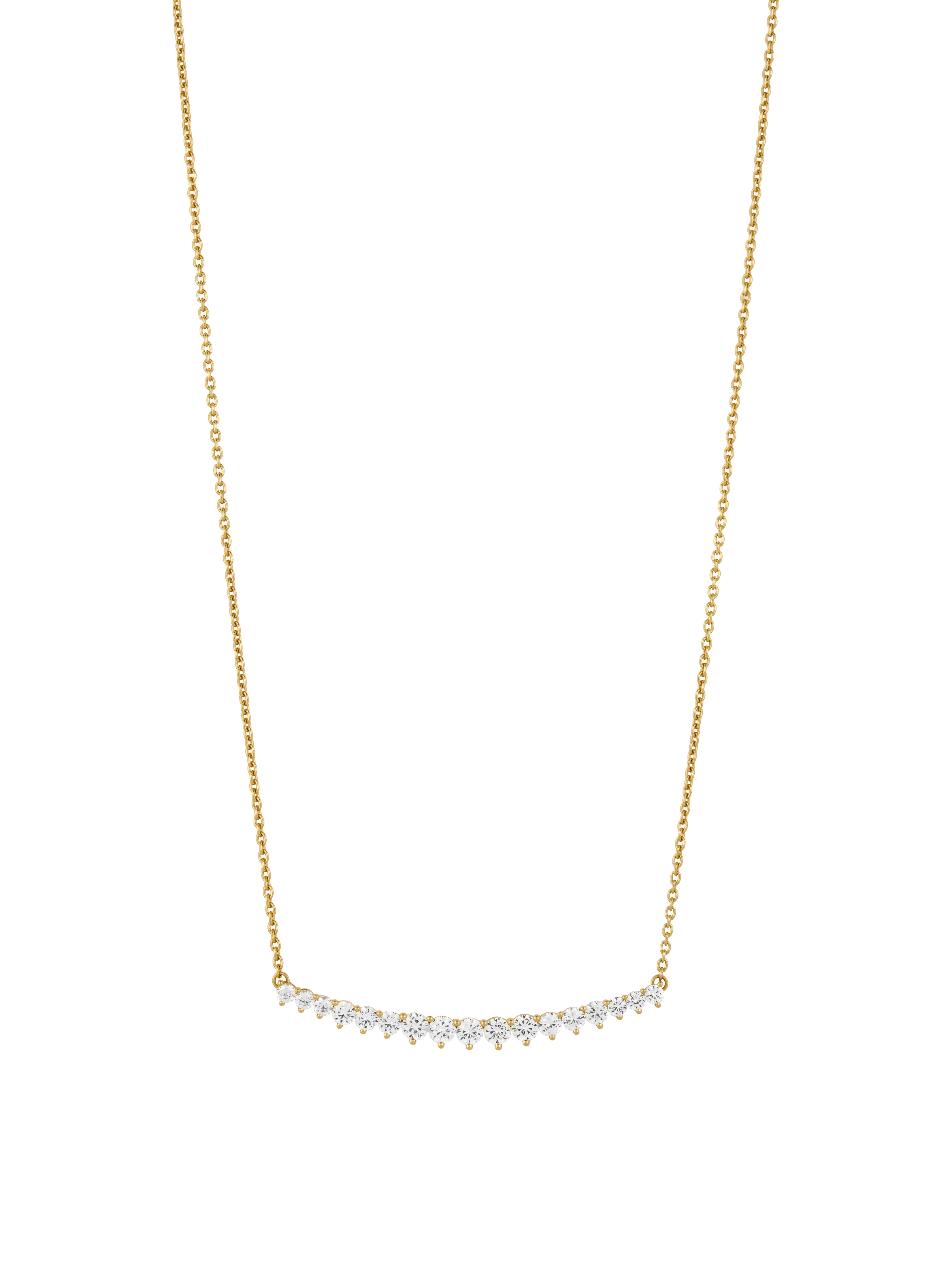 Dorsey - LARGE CURVE NECKLACE IN LAB WHITE SAPPHIRE