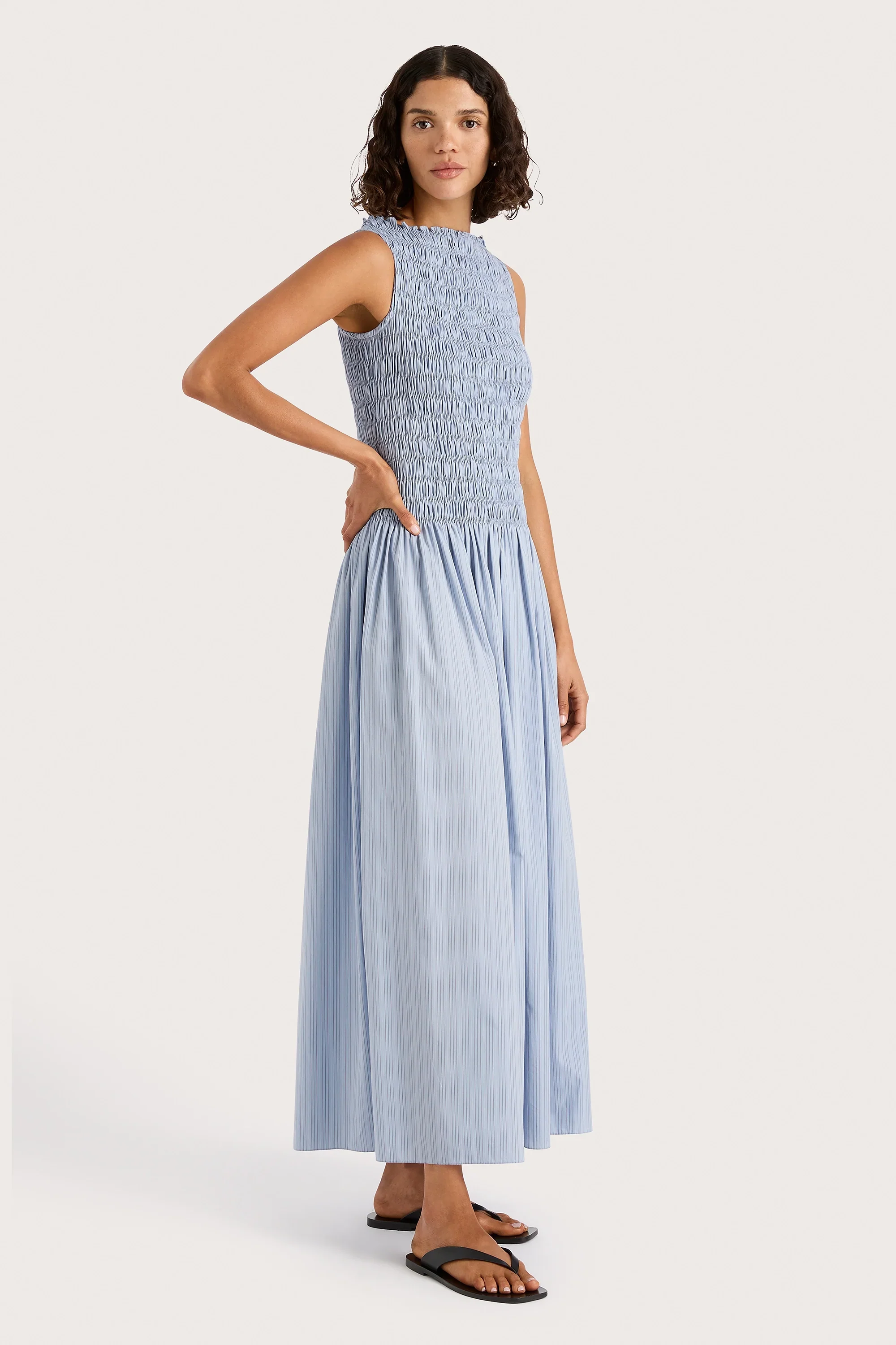 Faithfull - Noa Maxi Dress Blue Pinstripe - Final Sale - Image 5