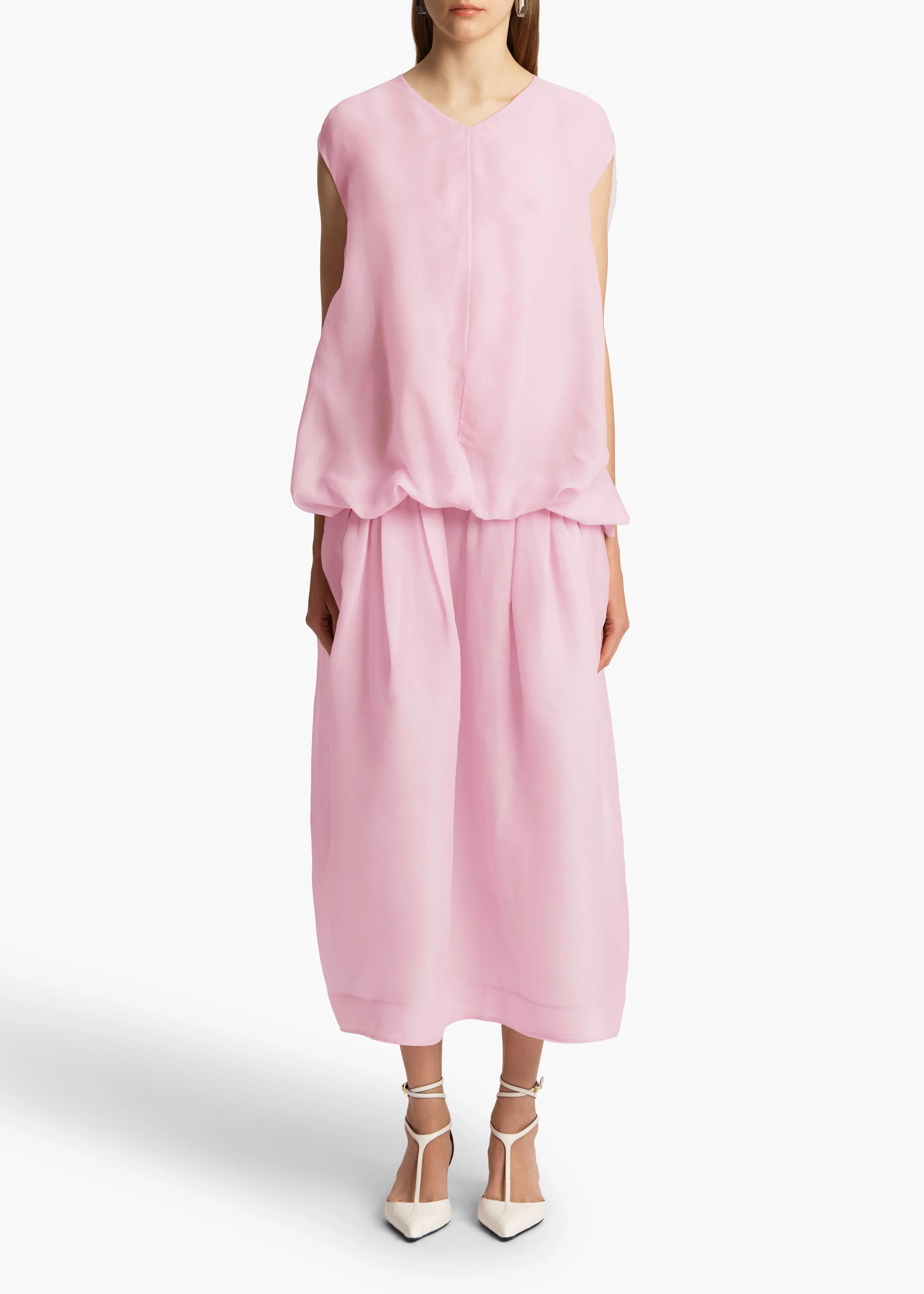 Khaite - Noah Dress in Peony - Image 10
