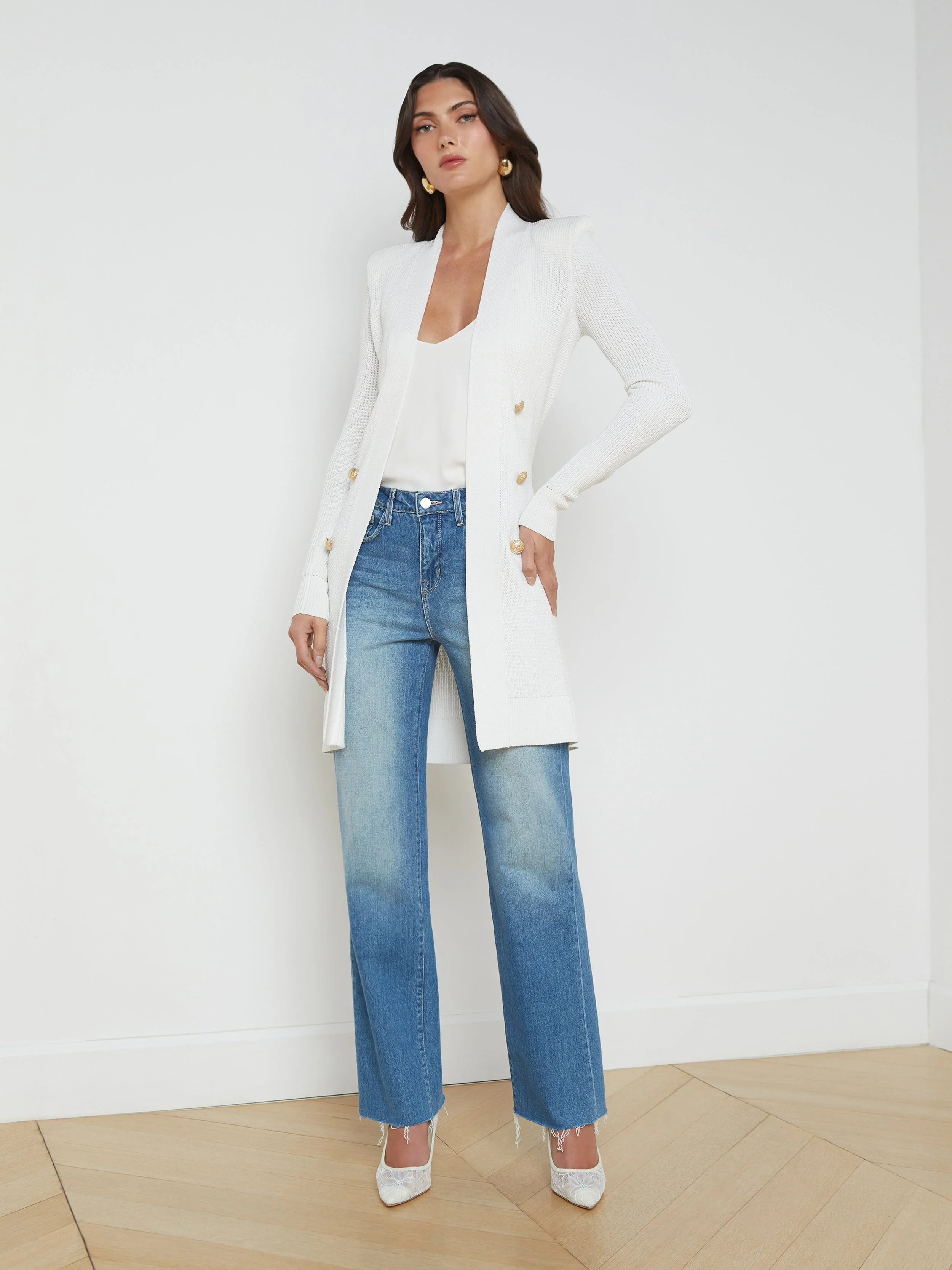 L'AGENCE - Noe Double - Breasted Cardigan - Image 2