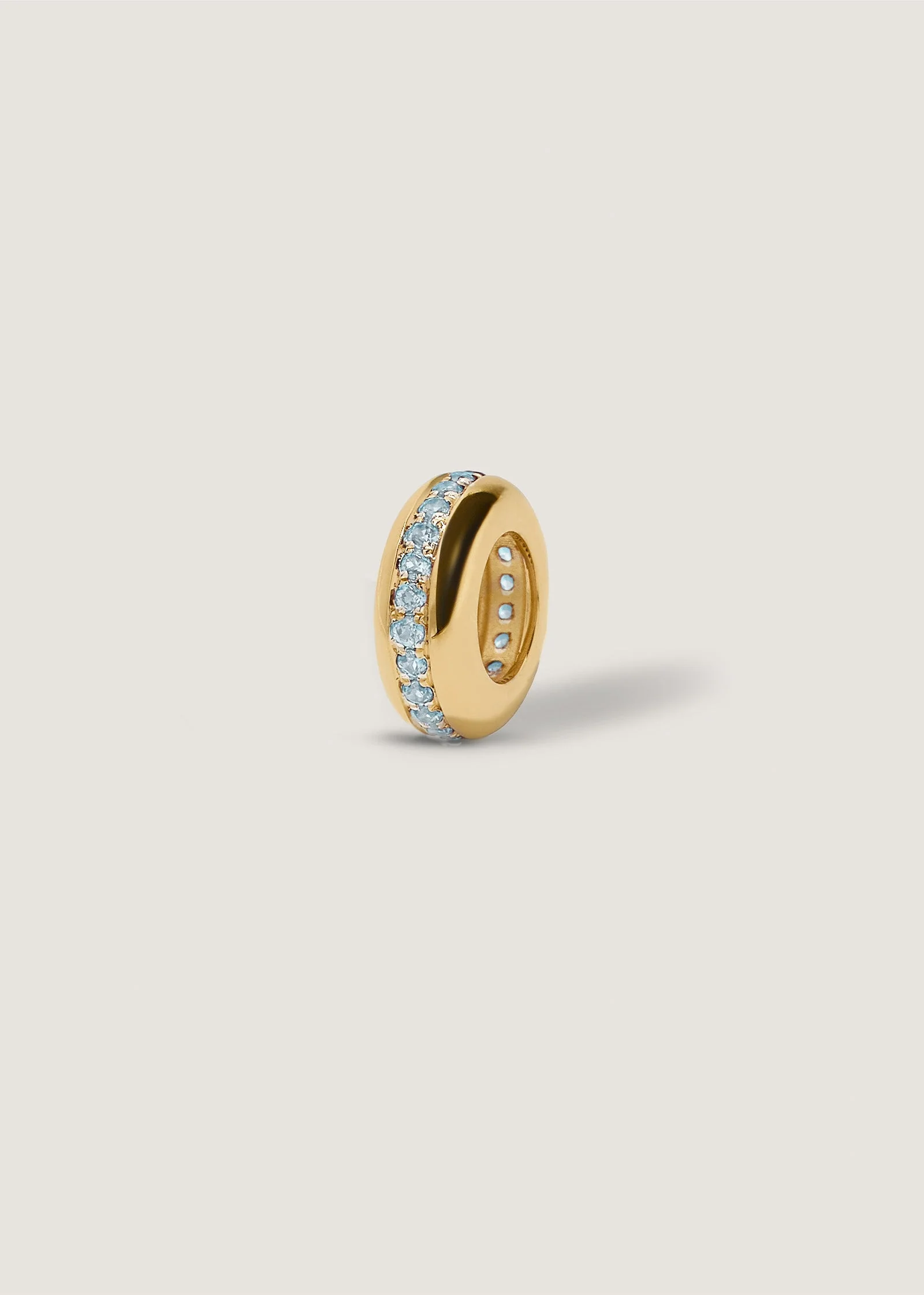 Kinn - Noelle Pavé Dome Birthstone Charm Aquamarine