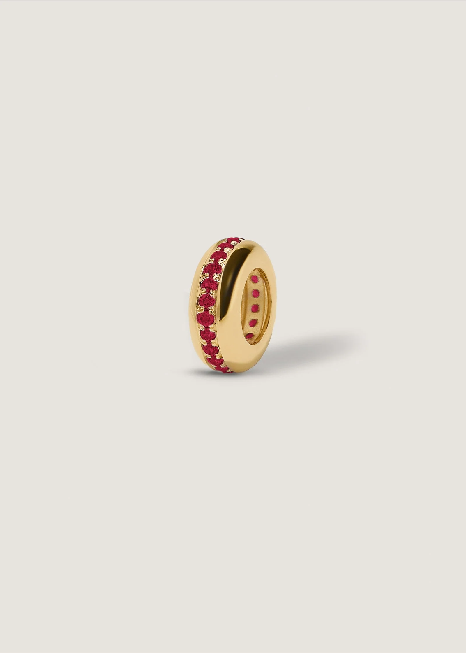 Kinn - Noelle Pavé Dome Birthstone Charm Ruby