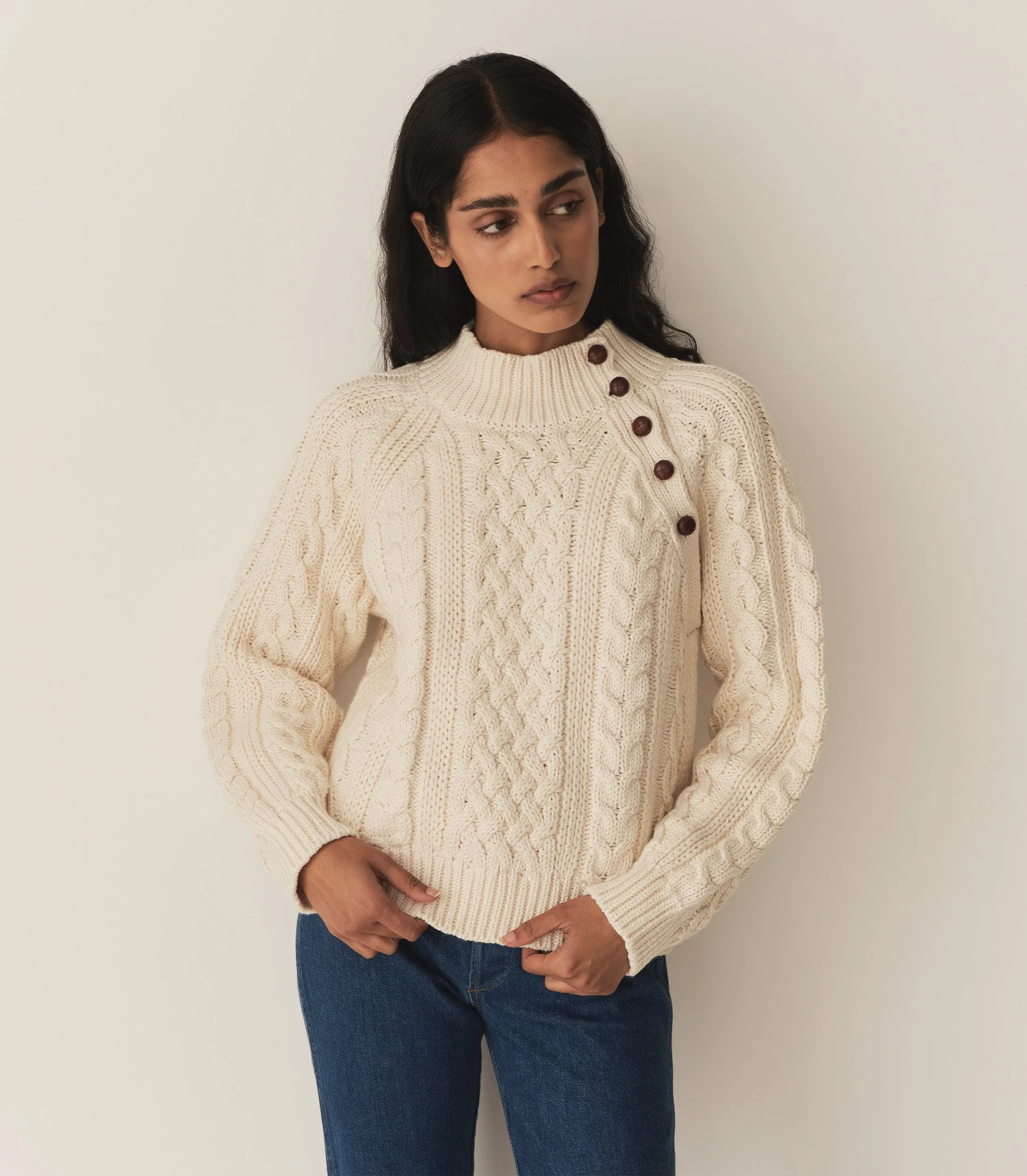 DÔEN - NORWOOD SWEATER -- CREAM