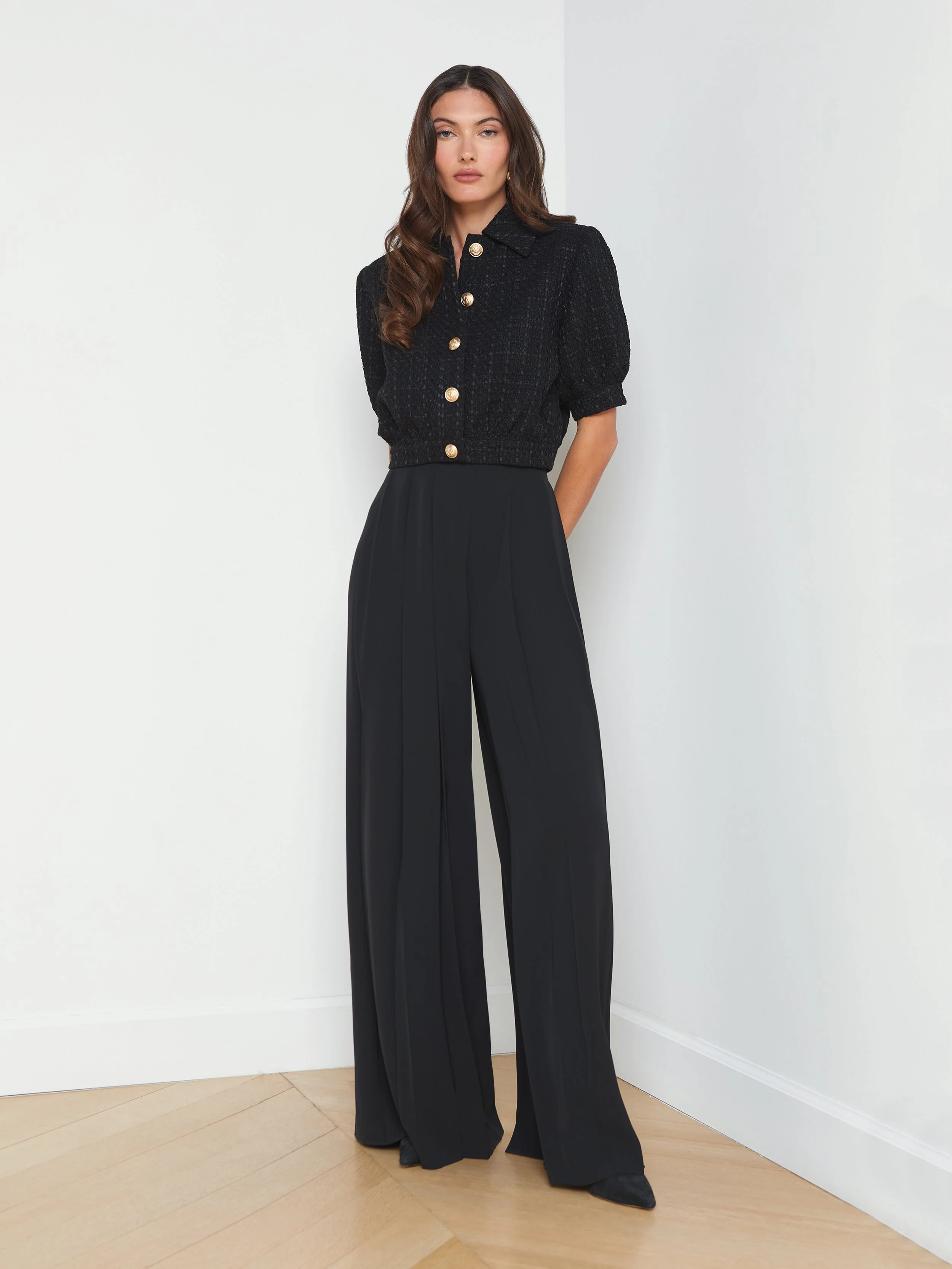 L'AGENCE - Nova Pleated Wide - Leg Pant - Image 6