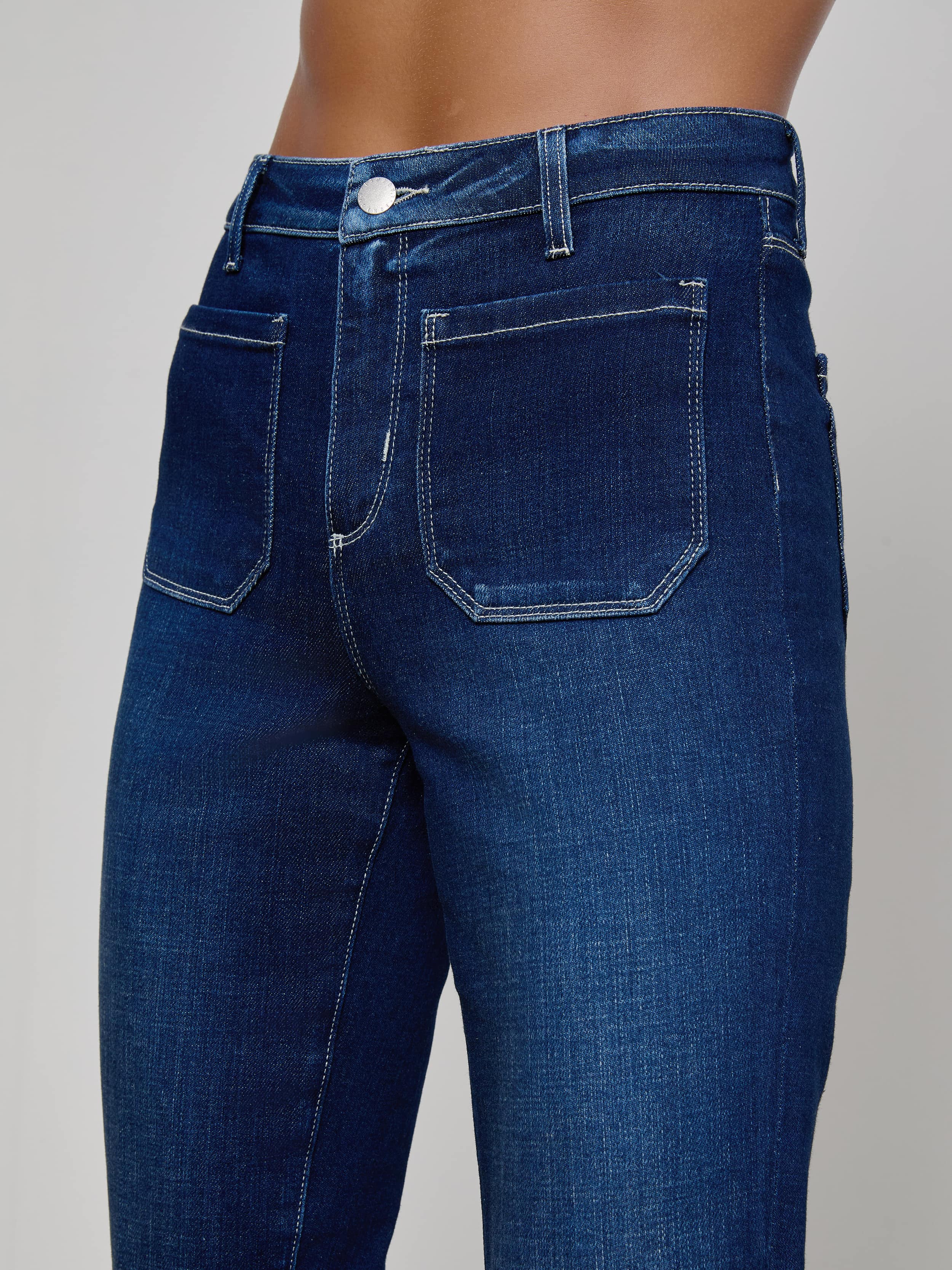 L'AGENCE - Noya Cropped Slim Flare Jean - Image 12