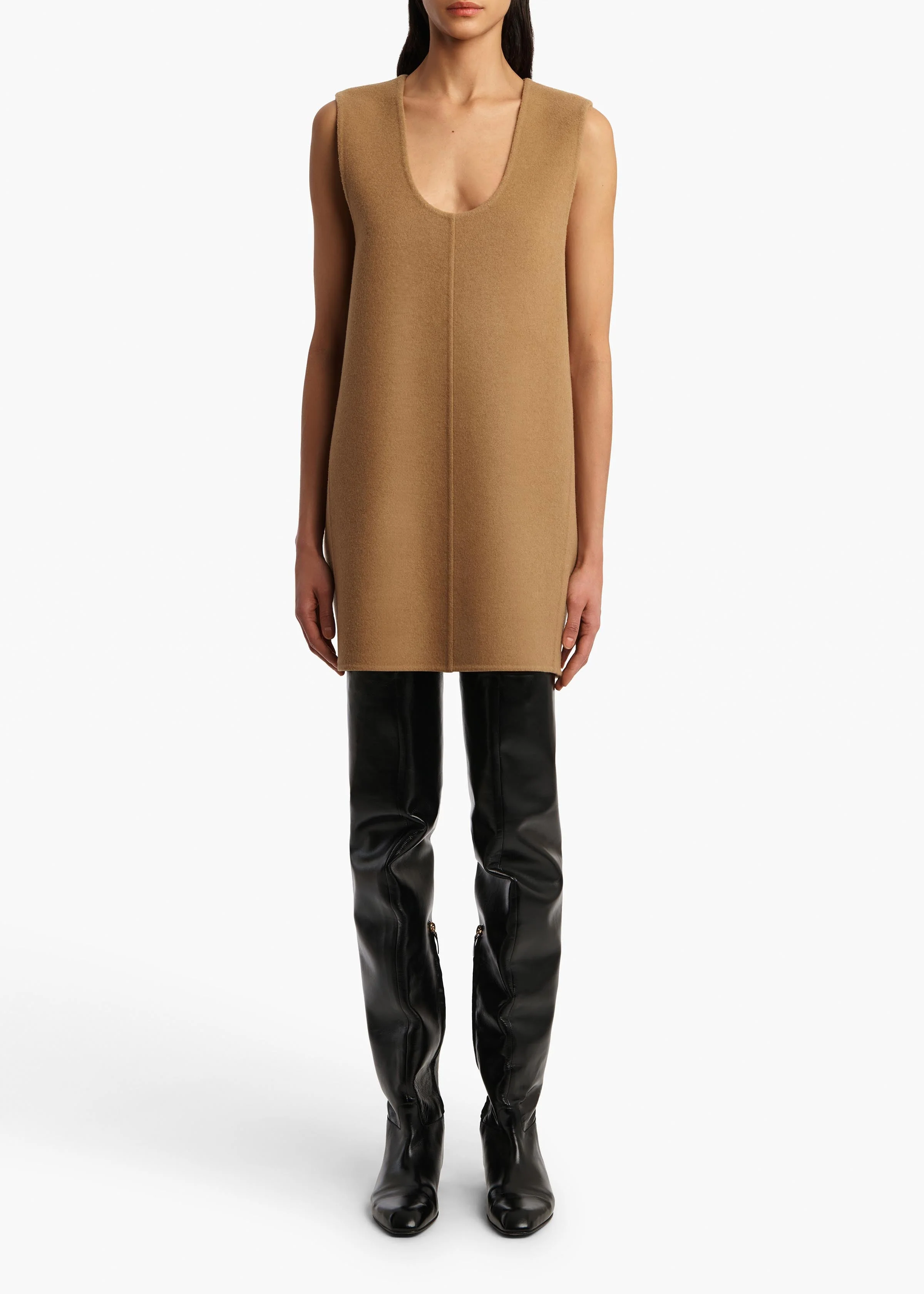 Khaite - Nyona Dress in Camel - Image 10