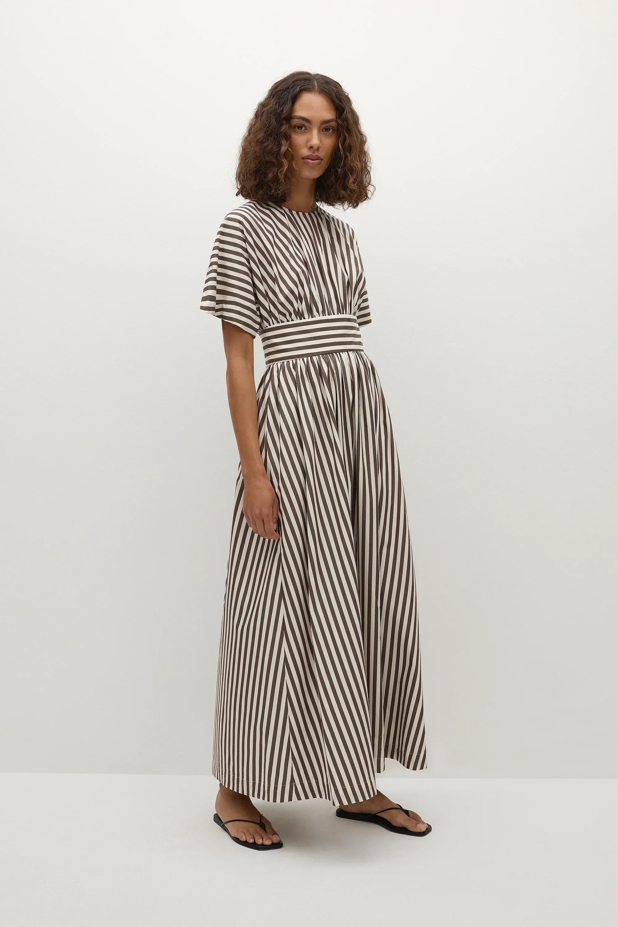 Faithfull - Oda Maxi Dress Norway Stripe Espresso - Final Sale - Image 3