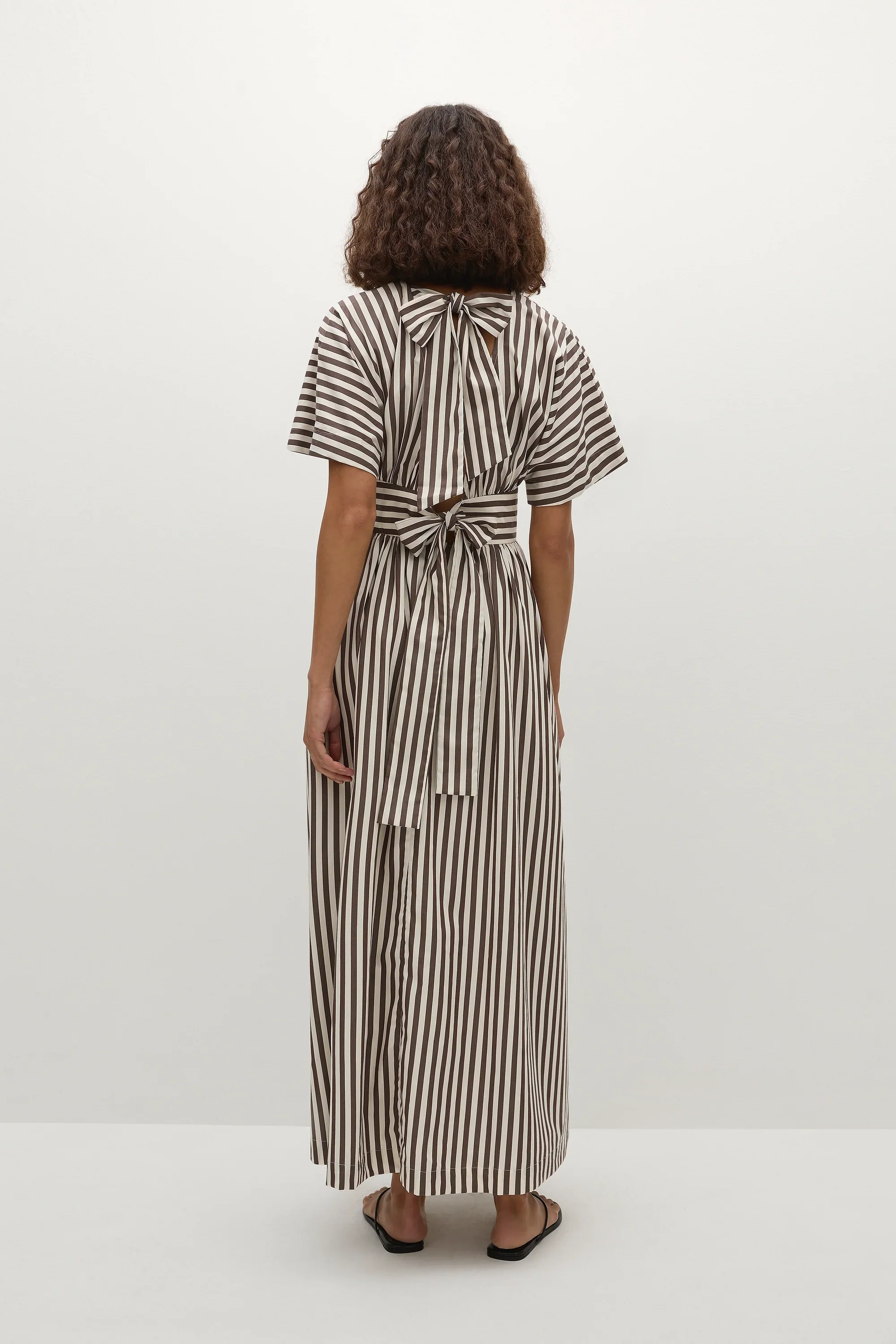 Faithfull - Oda Maxi Dress Norway Stripe Espresso - Final Sale - Image 4