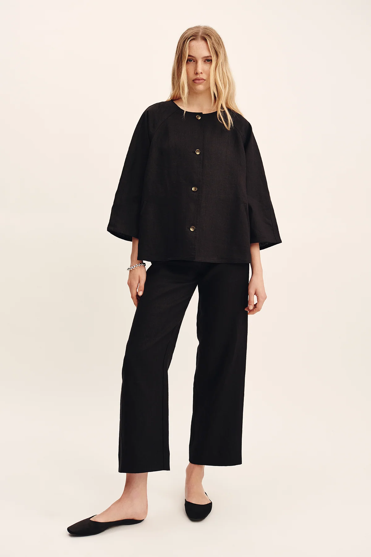 Posse - OLIVIA BLOUSE - BLACK