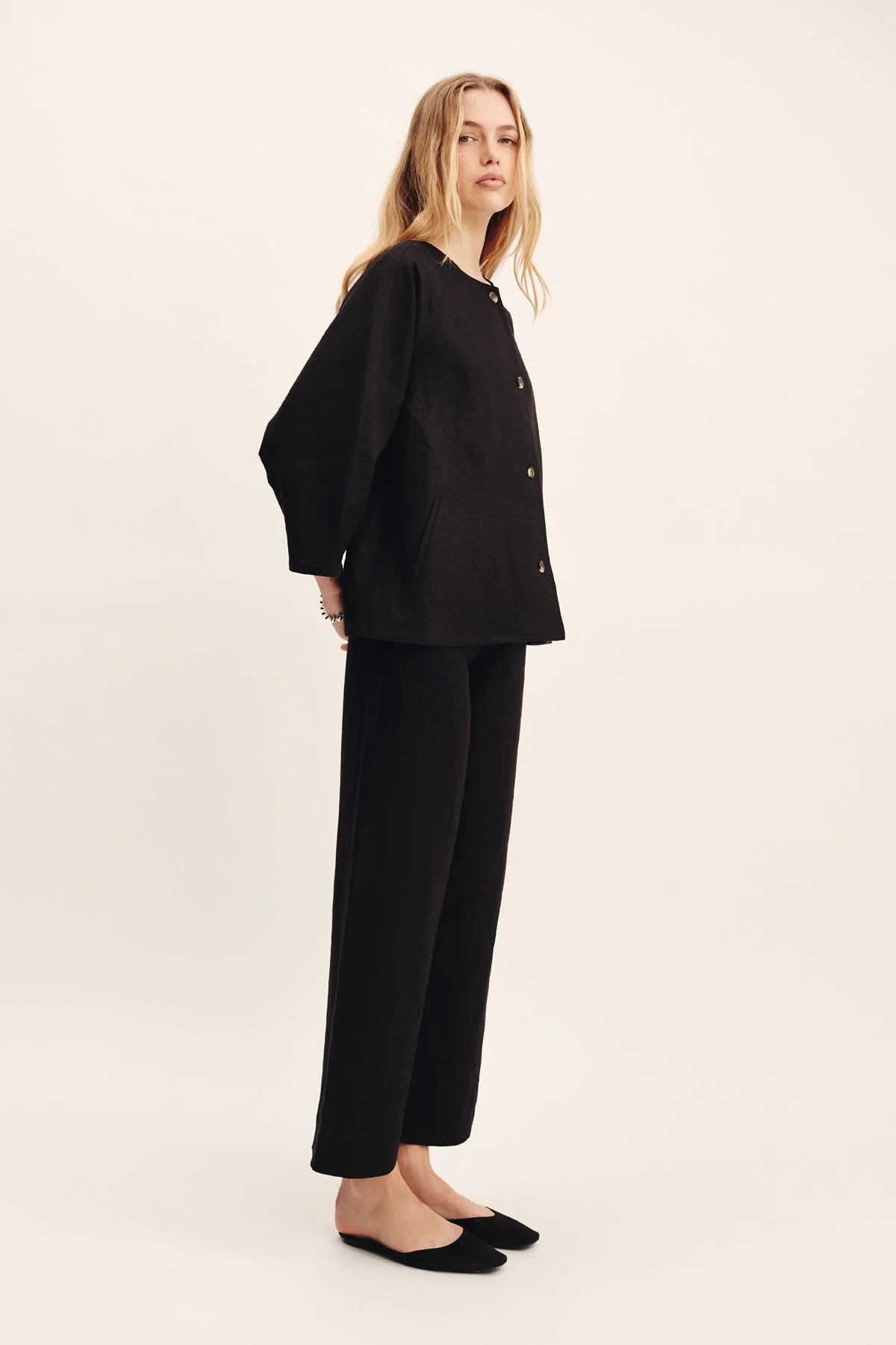 Posse - OLIVIA BLOUSE - BLACK - Image 3