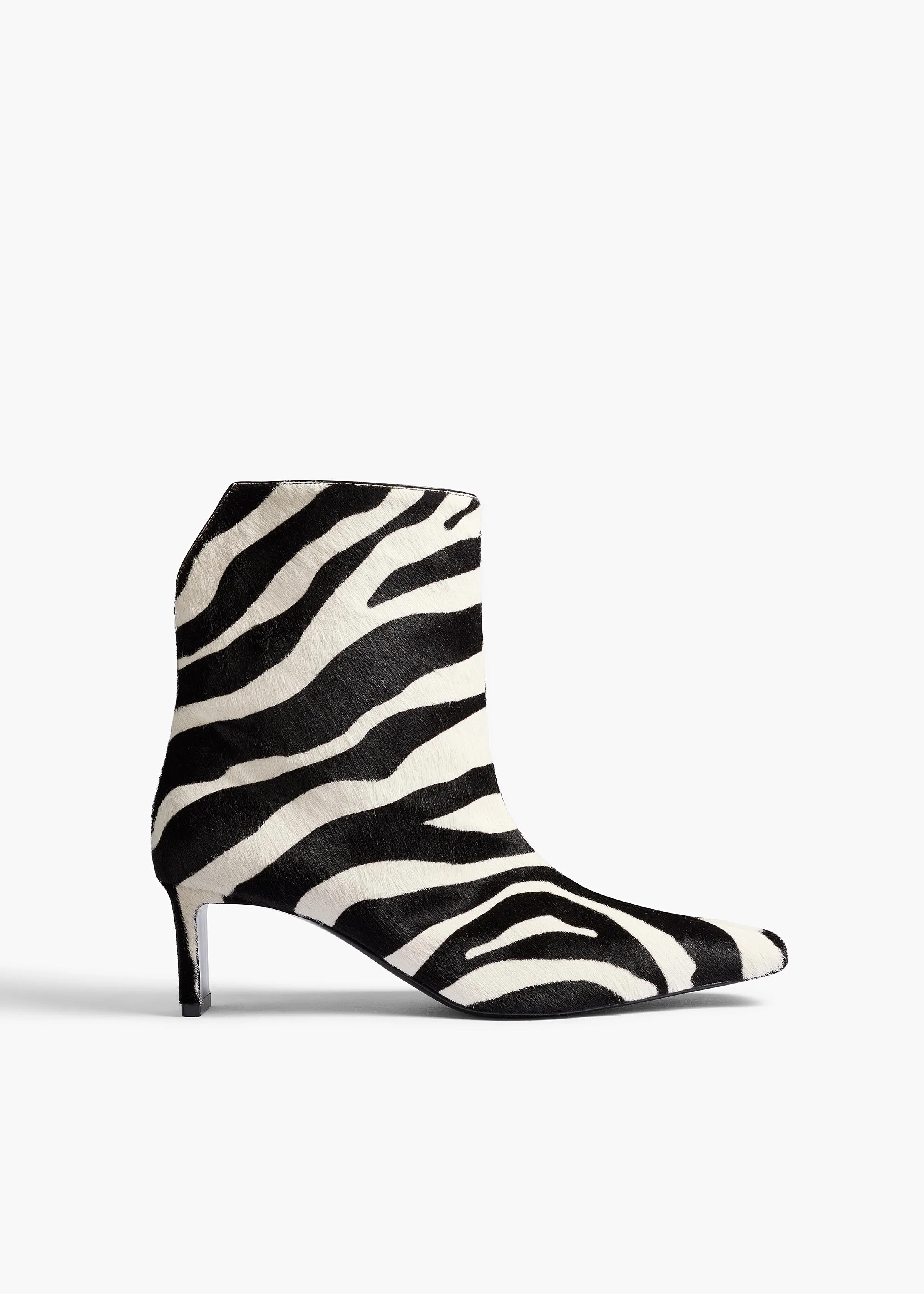 Khaite - Ona Ankle Boot in Zebra Print Haircalf - Image 7