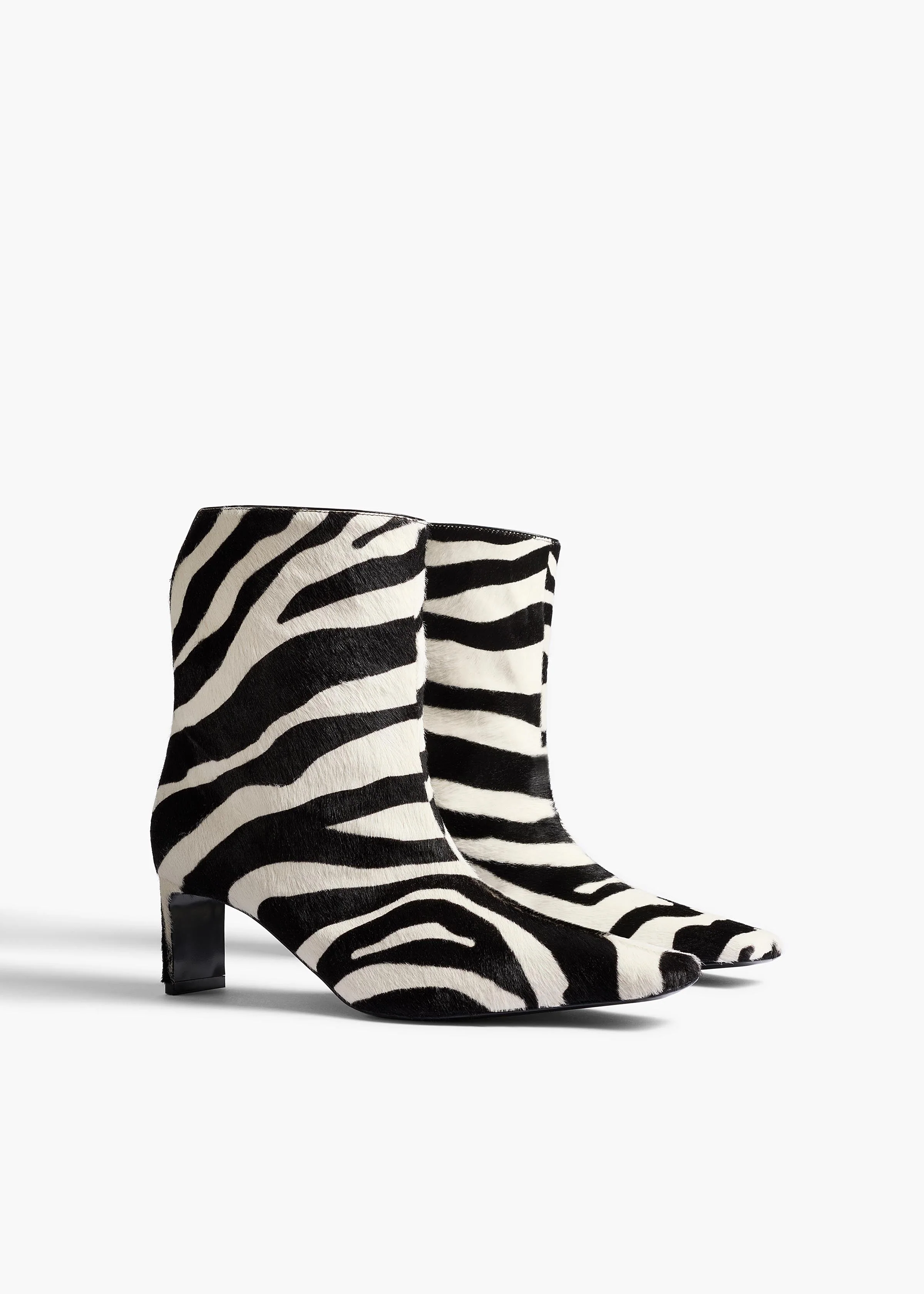 Khaite - Ona Ankle Boot in Zebra Print Haircalf - Image 8