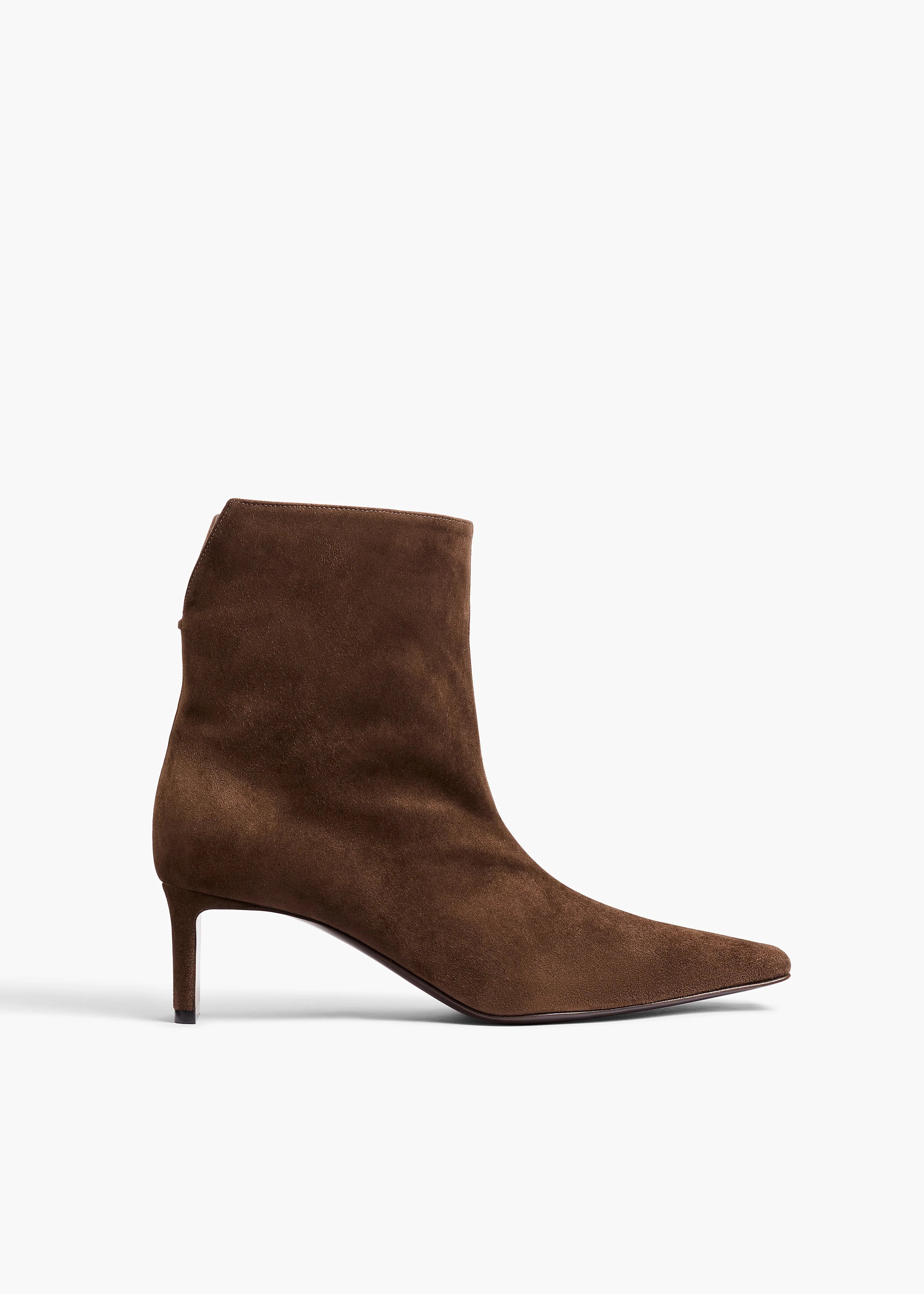 Khaite - Ona Ankle Boot in Ebano Suede - Image 7