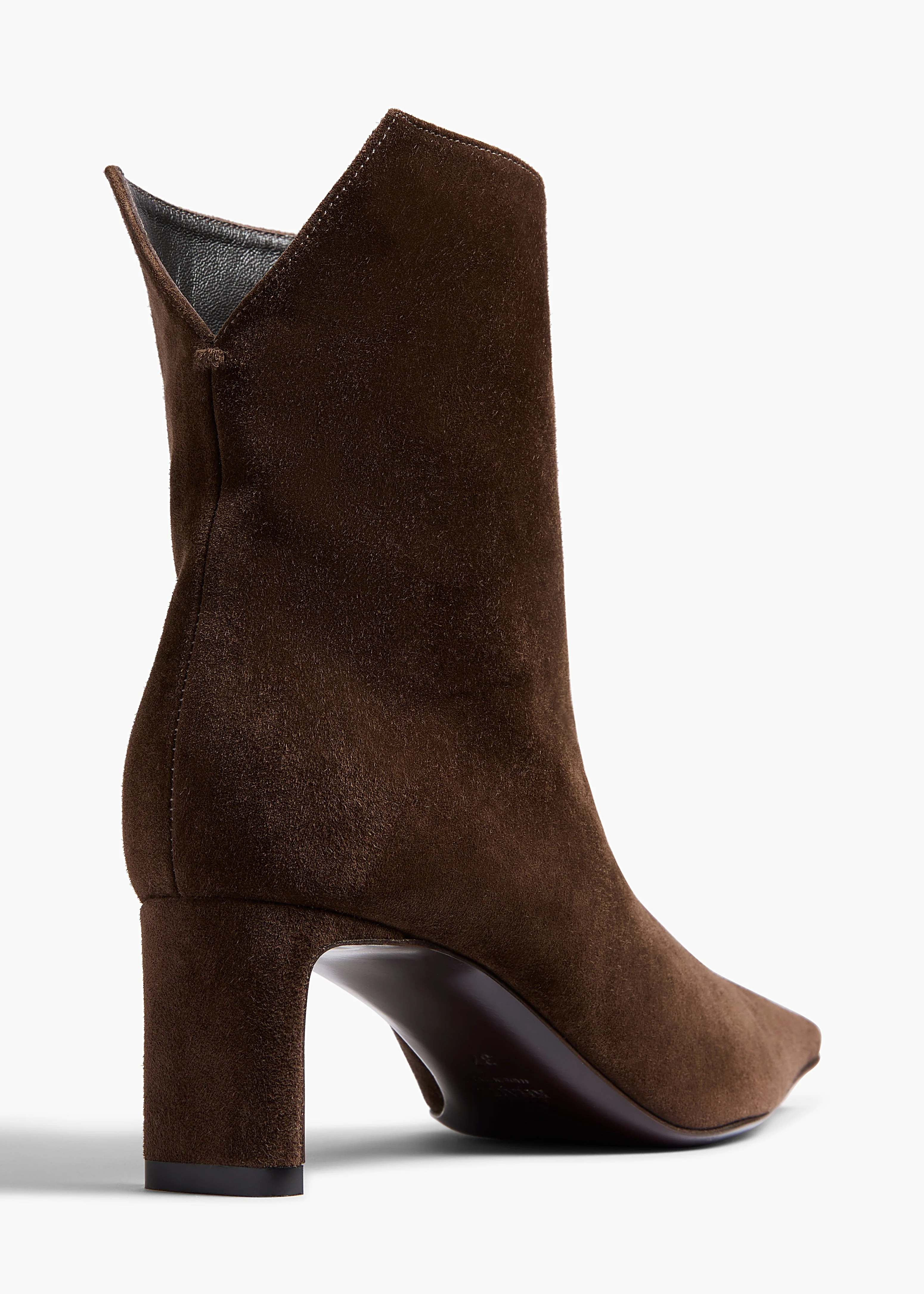 Khaite - Ona Ankle Boot in Ebano Suede - Image 9