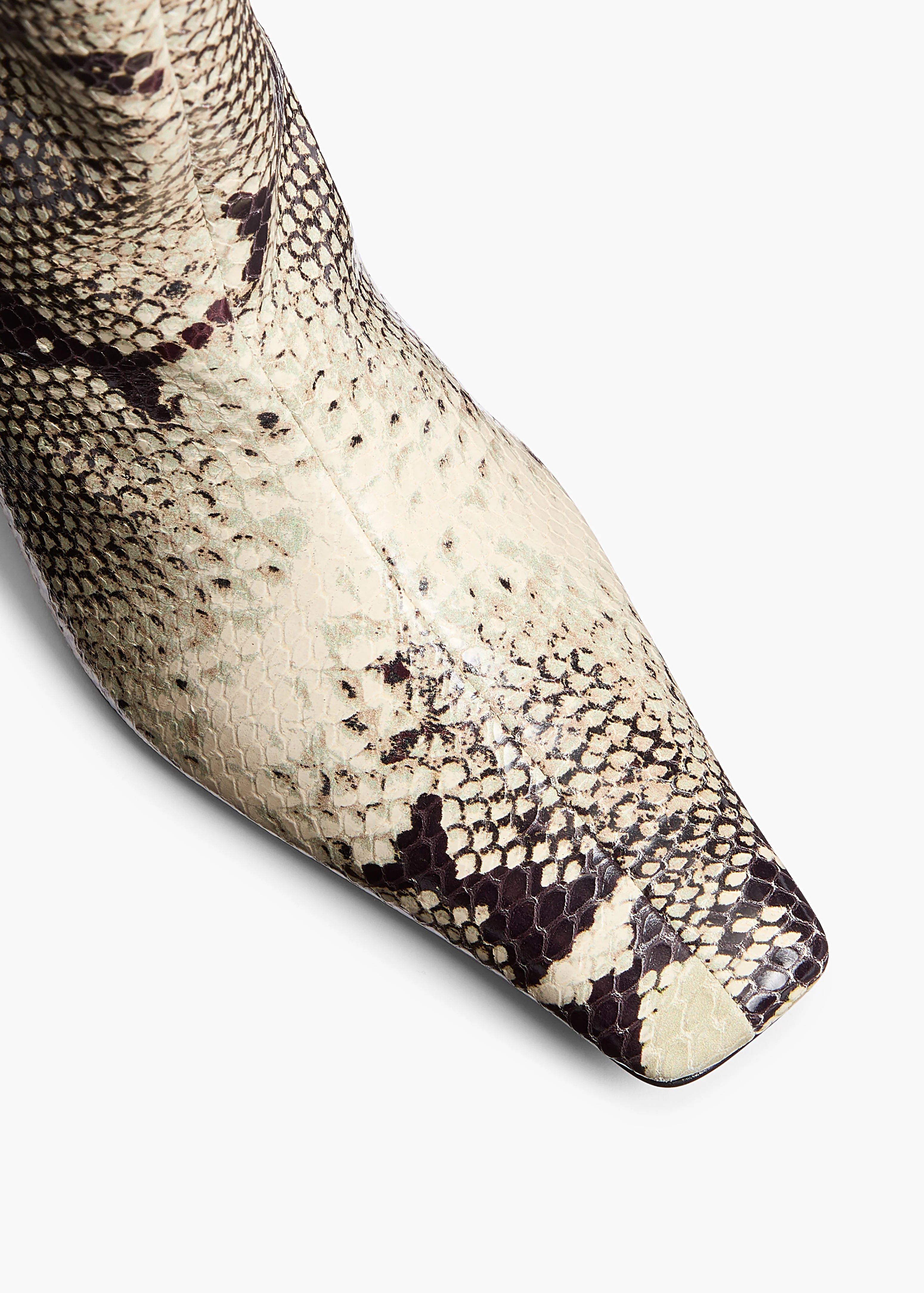 Khaite - Ona Ankle Boot in Natural Python - Embossed Leather - Image 10