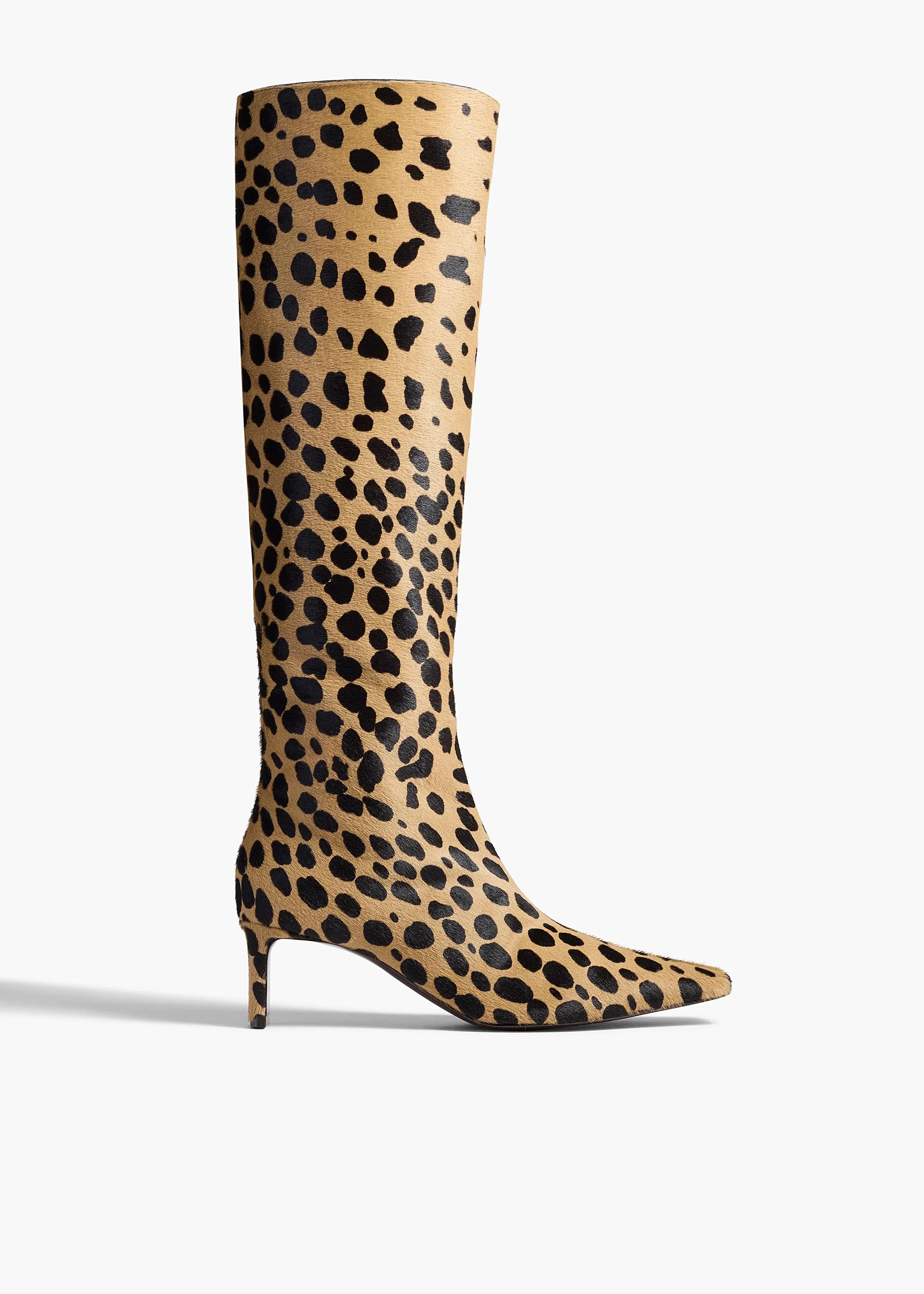 Khaite - Ona Knee - High Boot in Hyena Print Haircalf