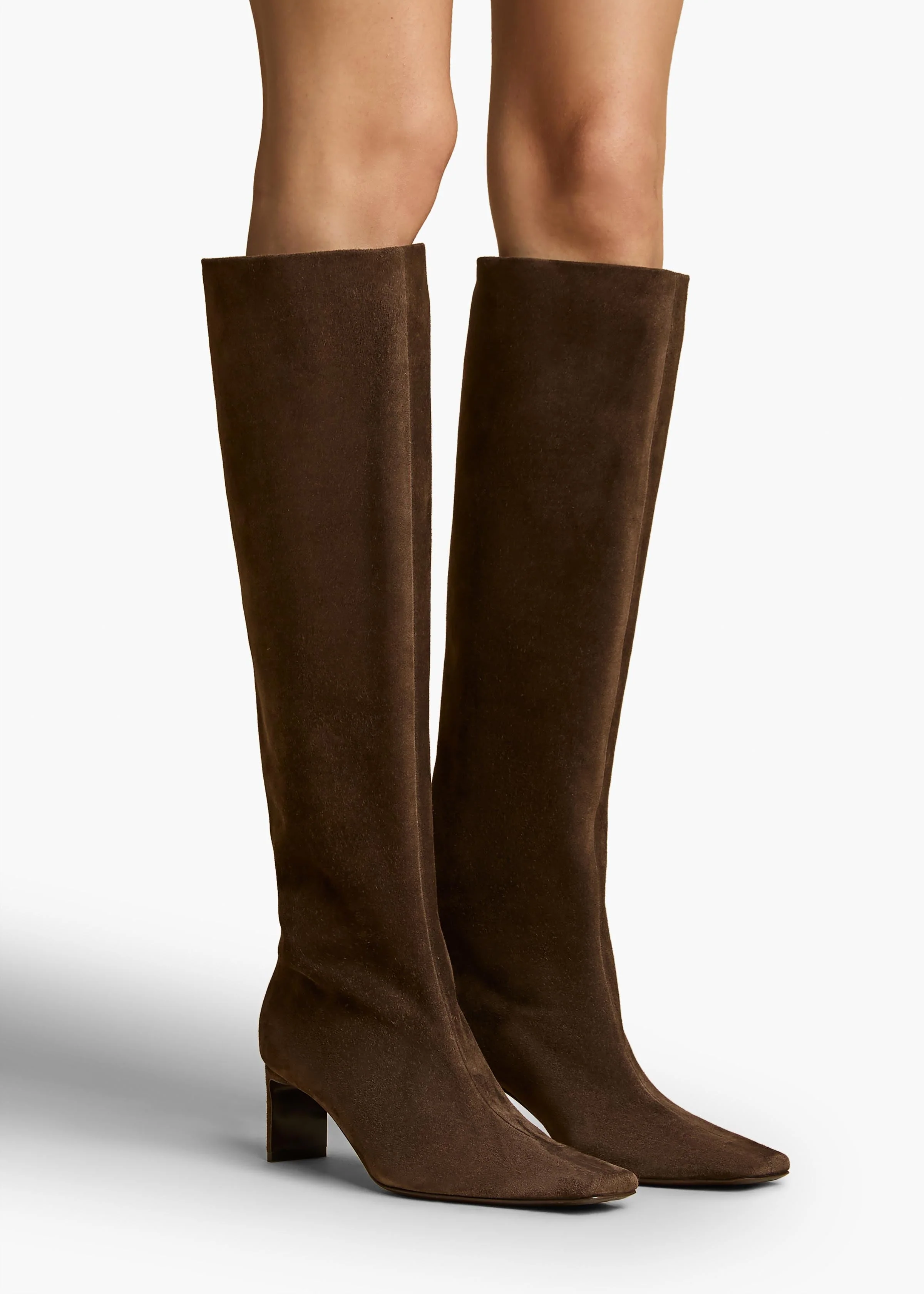 Khaite - Ona Knee - High Boot in Ebano Suede - Image 5
