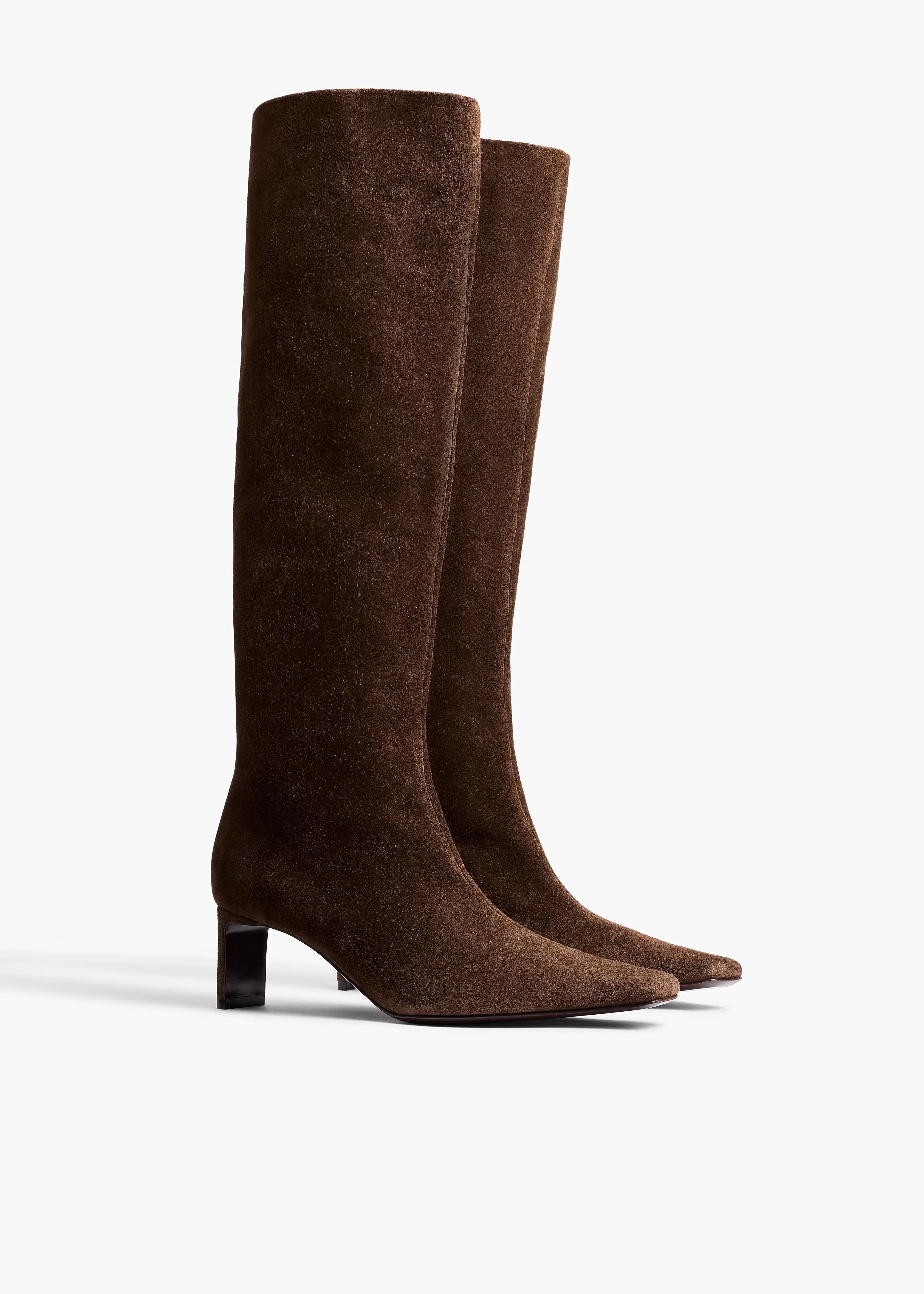 Khaite - Ona Knee - High Boot in Ebano Suede - Image 9