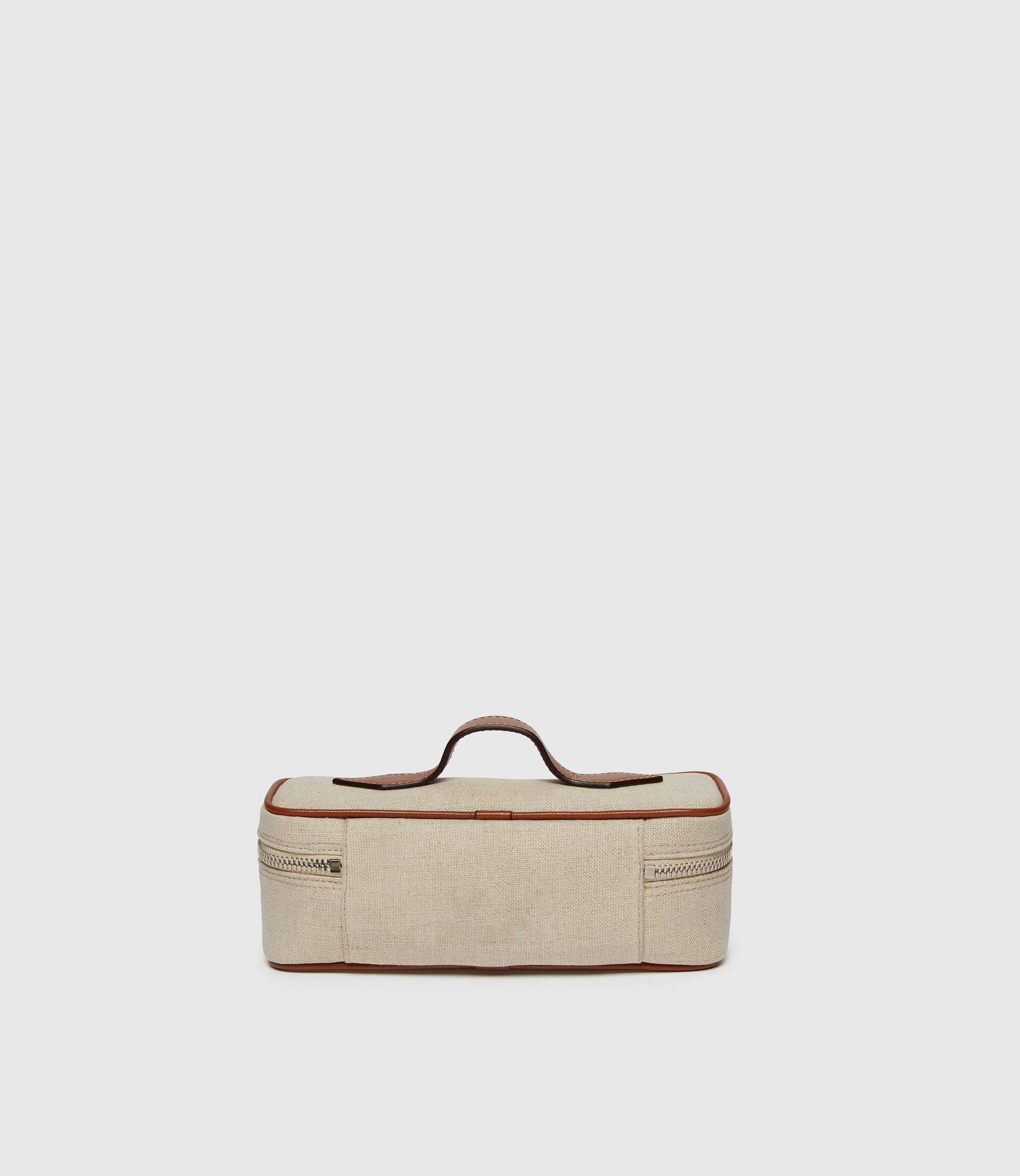 Metier - One Day Toiletry Bag Natural Linen with Cognac - Image 4