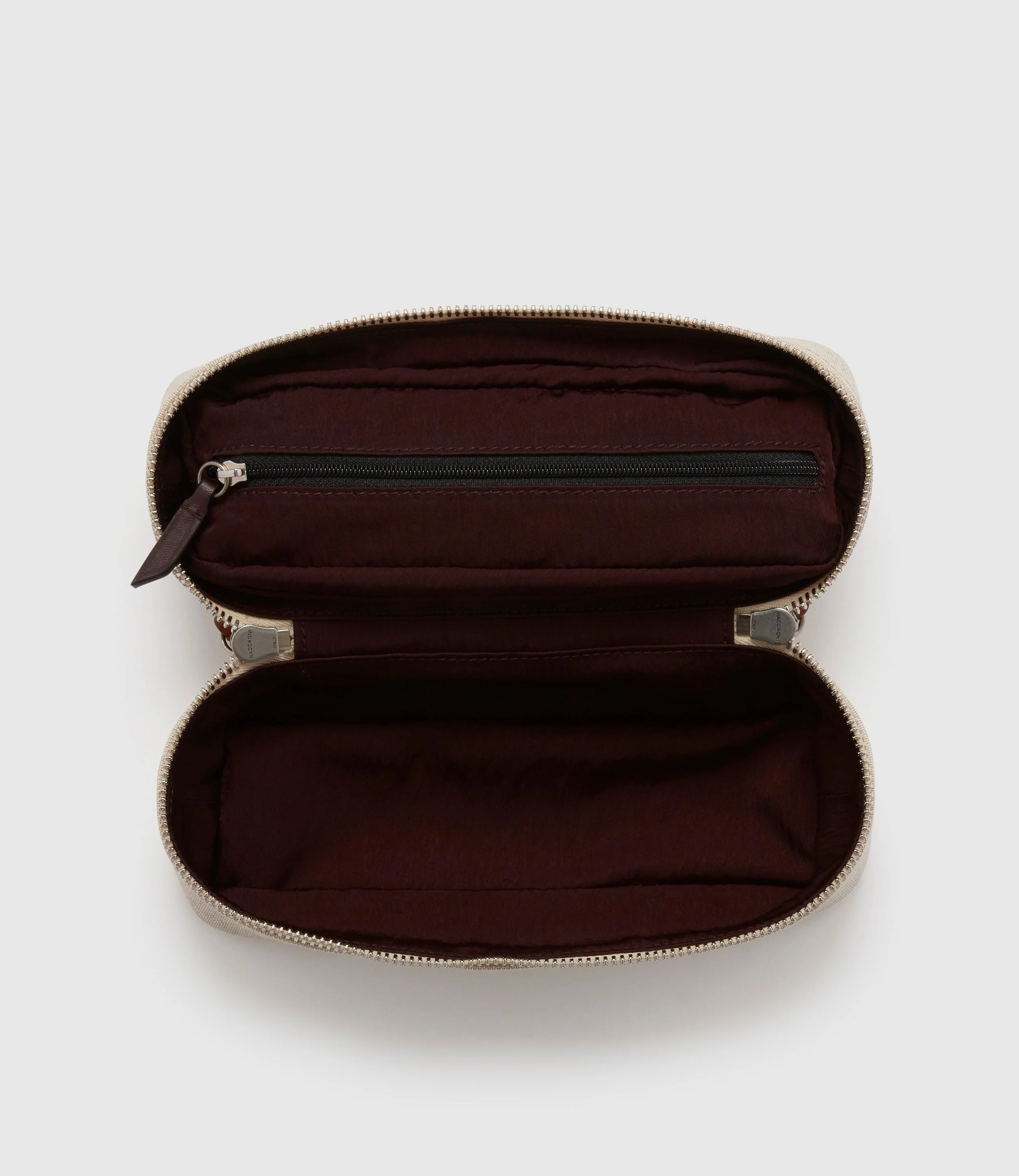 Metier - One Day Toiletry Bag Natural Linen with Cognac - Image 5