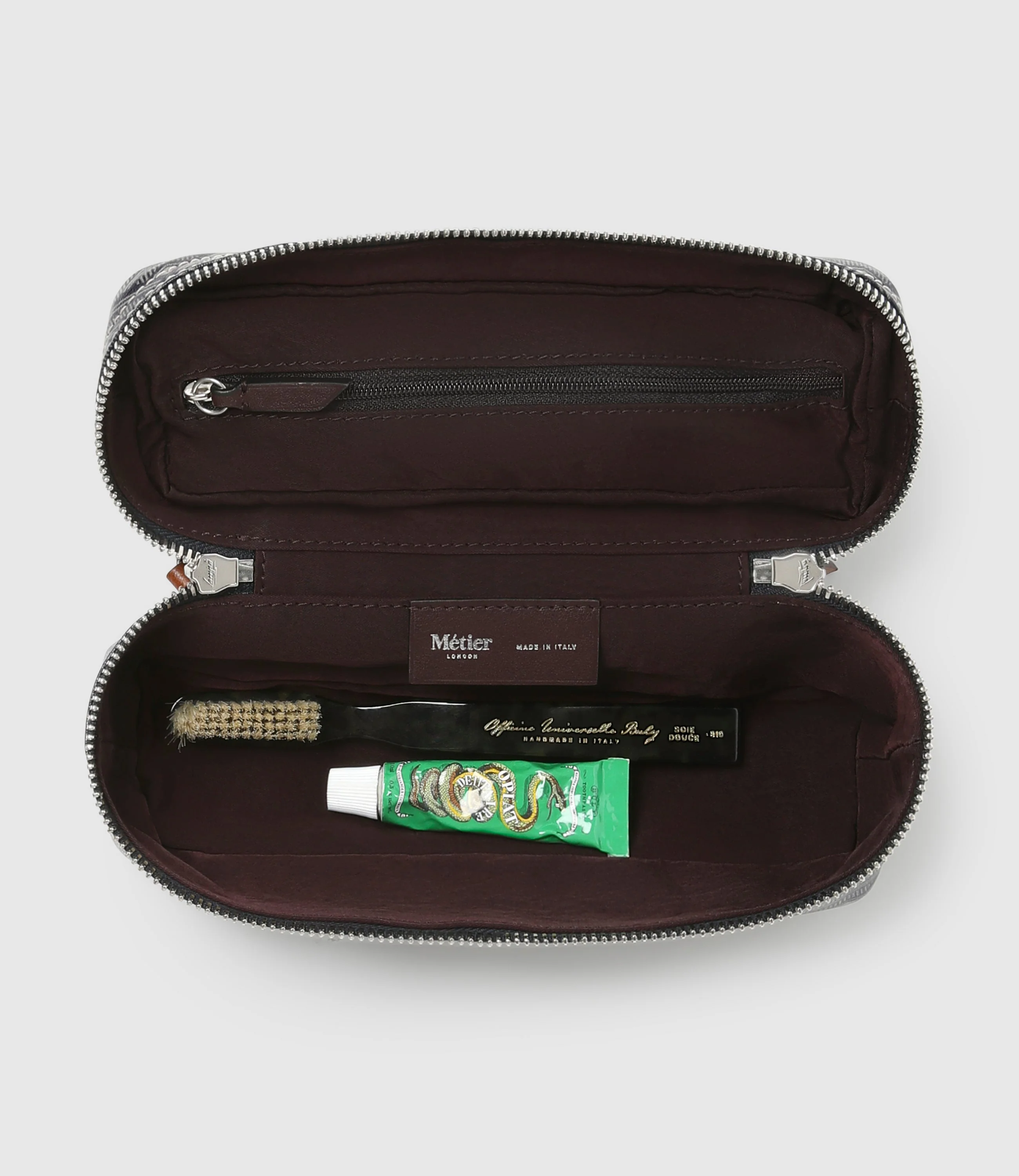 Metier - One Day Toiletry Bag Signature Canvas Navy - Image 4