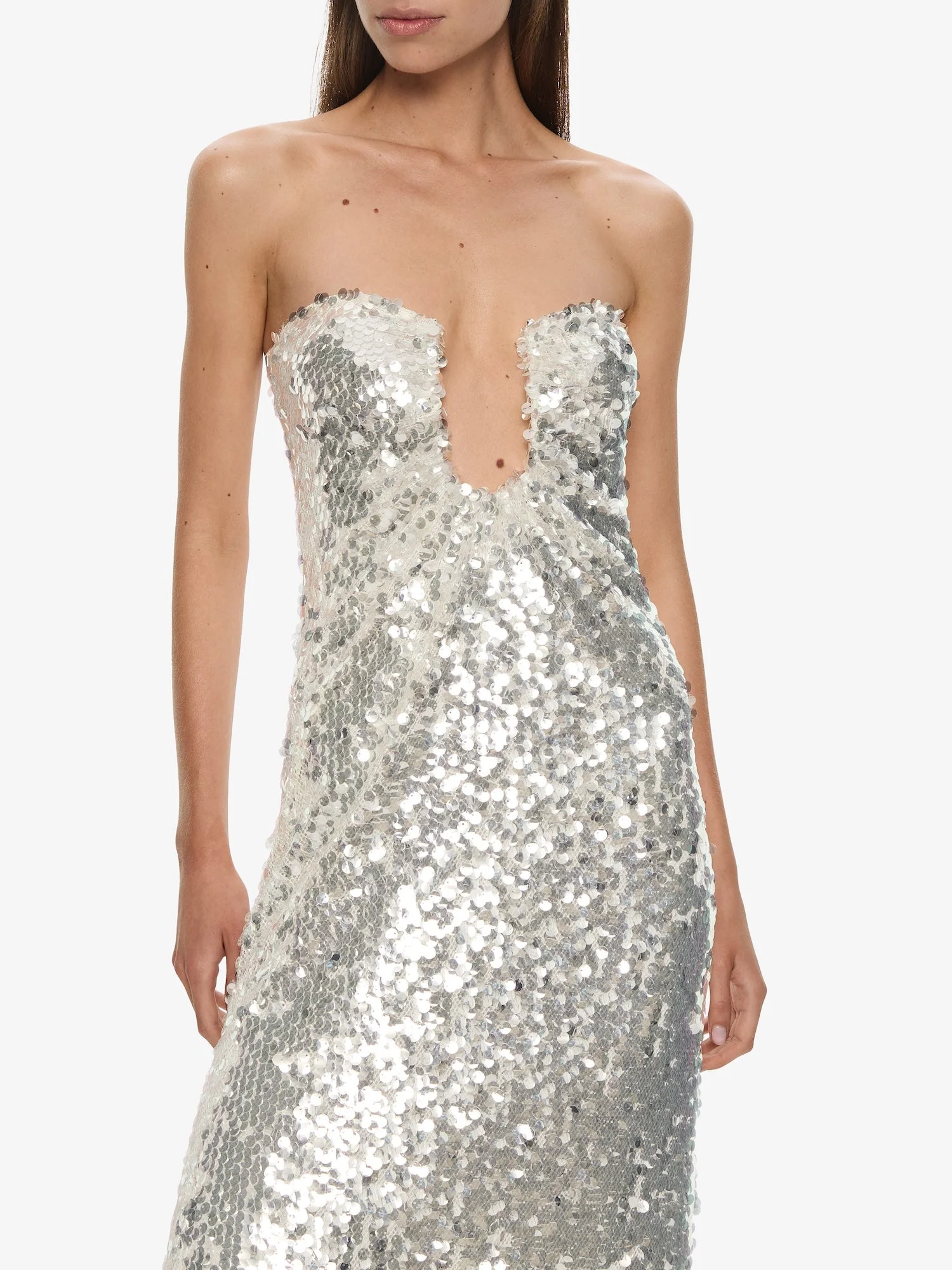Christopher Esber - Opaline Arced Palm Strapless Dress - Image 2