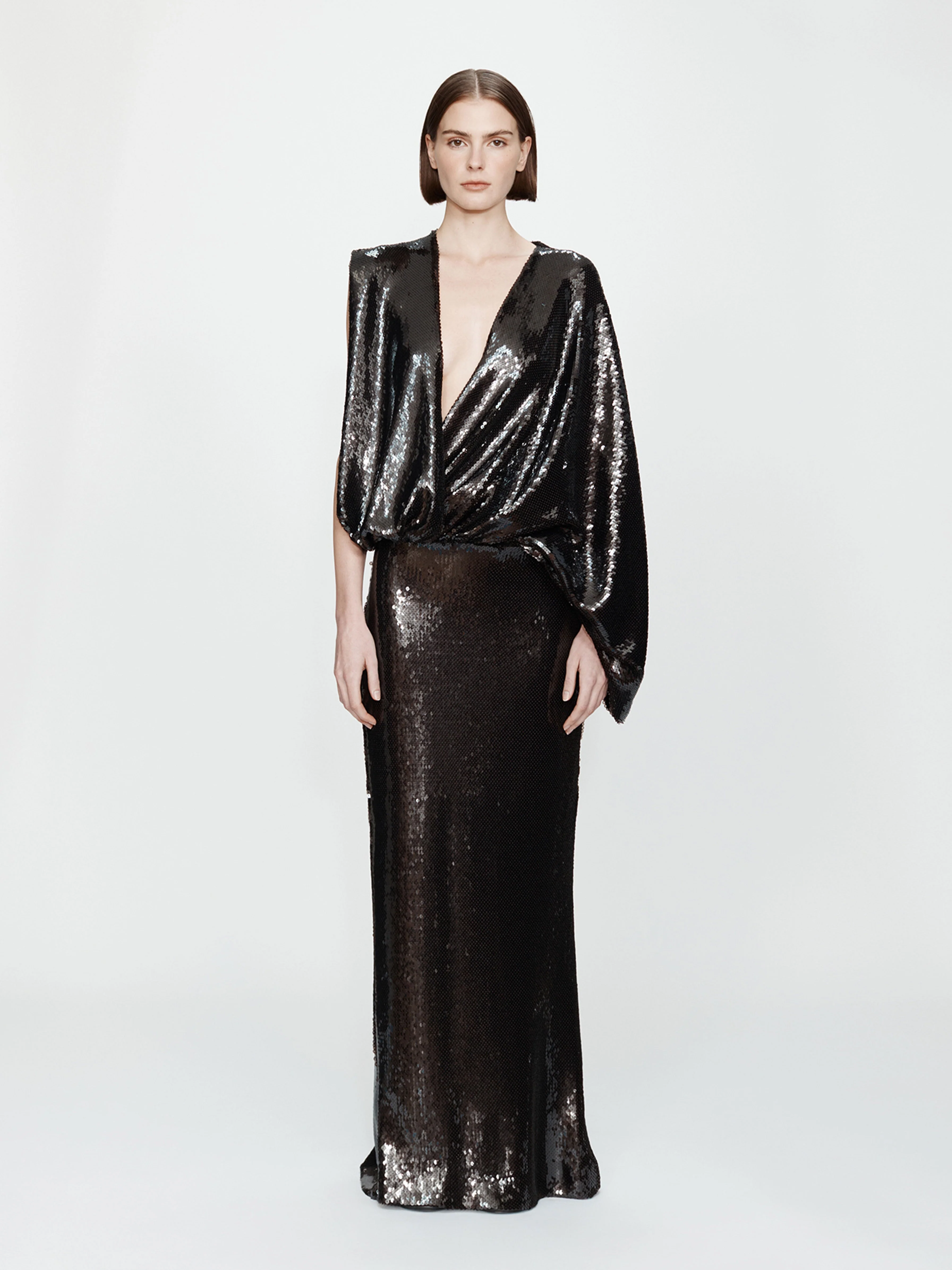 Christopher Esber - Opaline Sequin Swaddled Gown