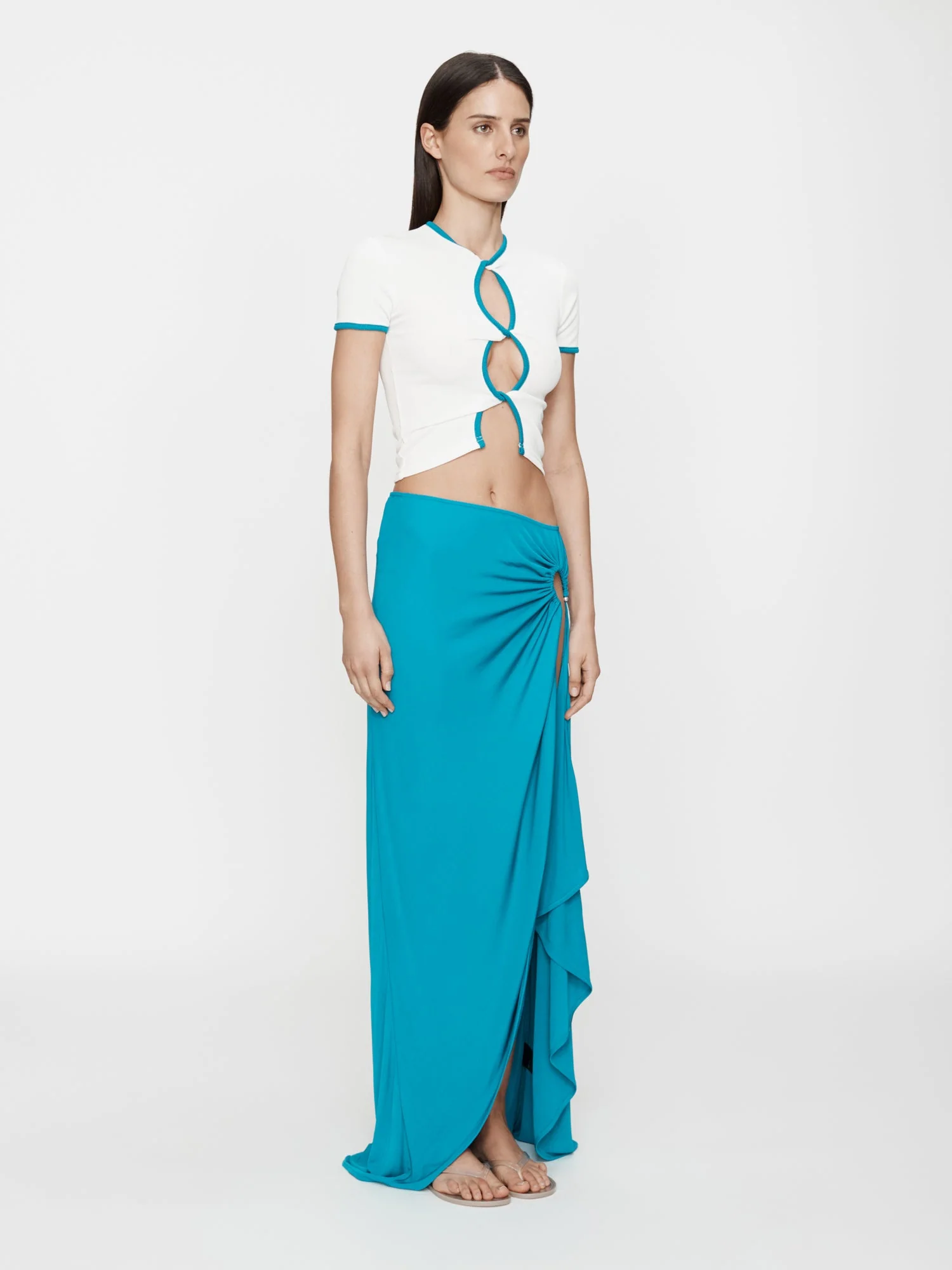 Christopher Esber - Open Twist Contrast Bind Tee - Image 3
