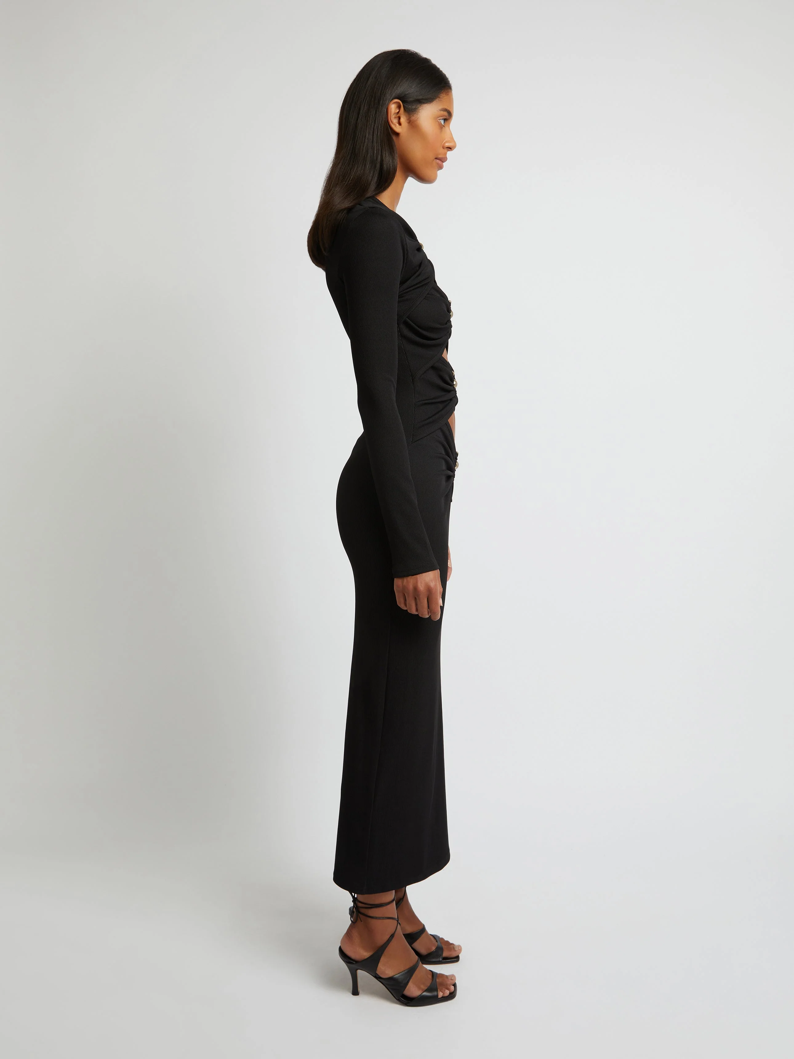 Christopher Esber - Orbit Ruched Long Sleeve Dress - Image 3