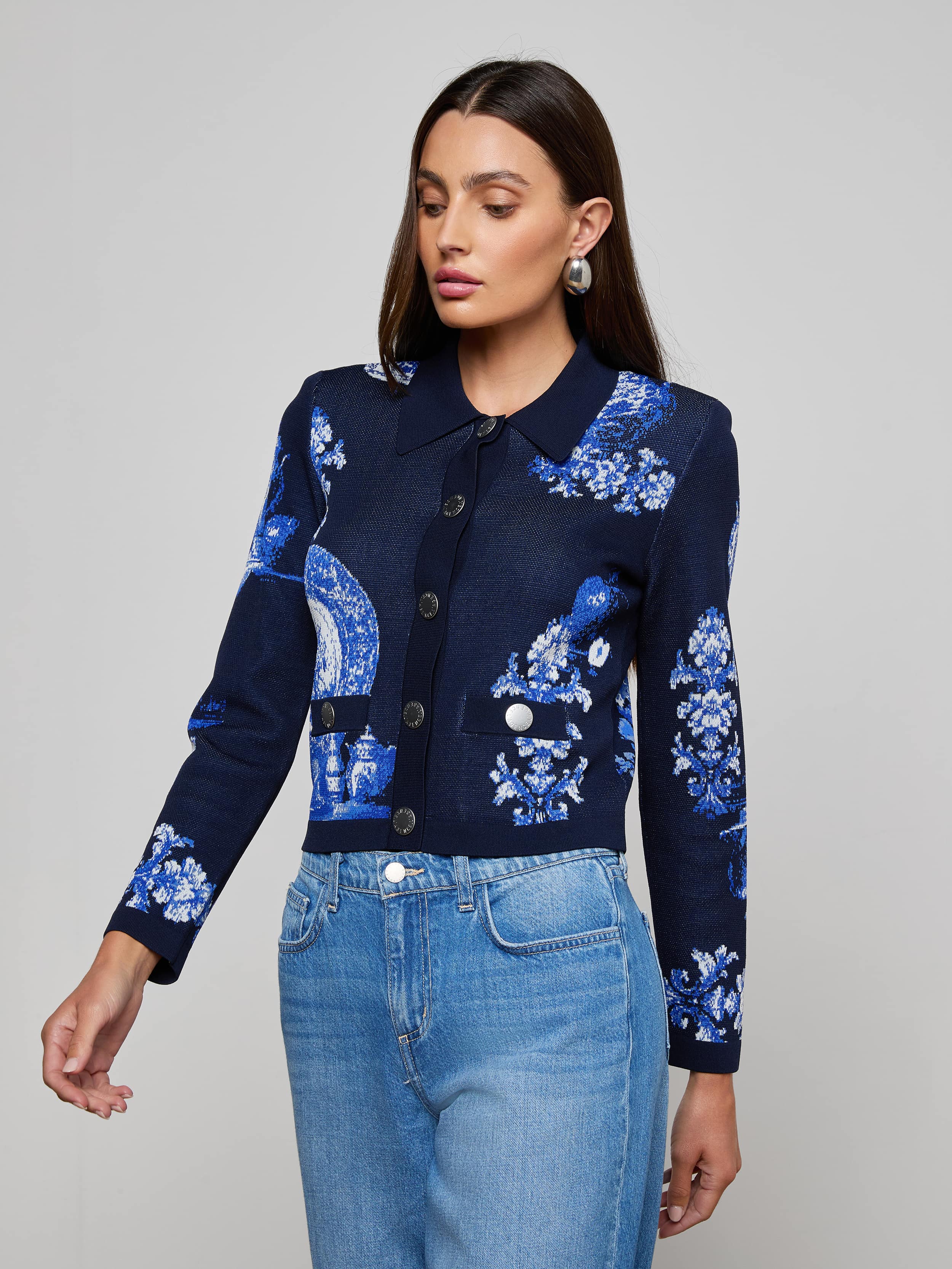 L'AGENCE - Osiris Jacquard Cardigan - Image 2