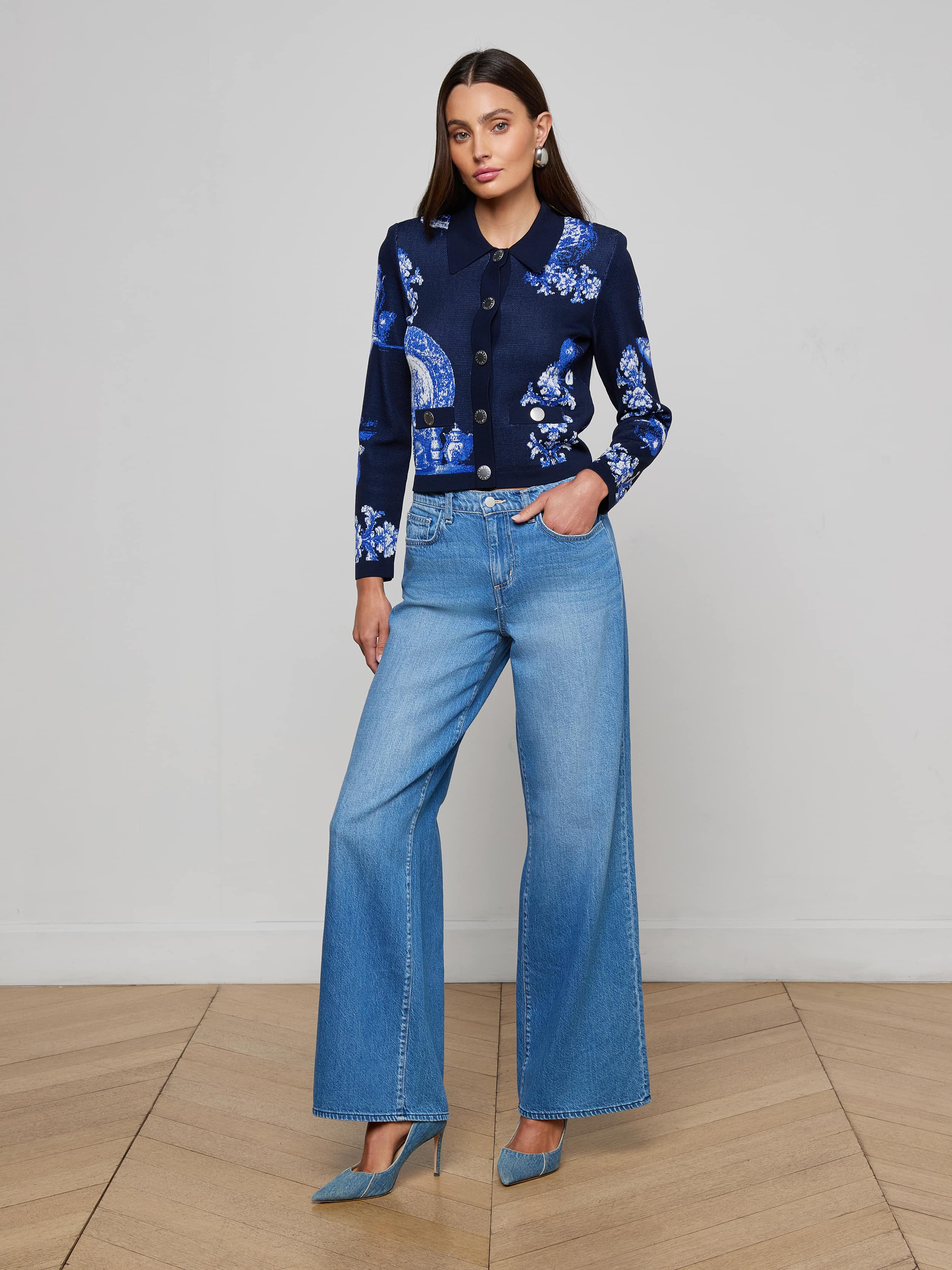 L'AGENCE - Osiris Jacquard Cardigan - Image 3