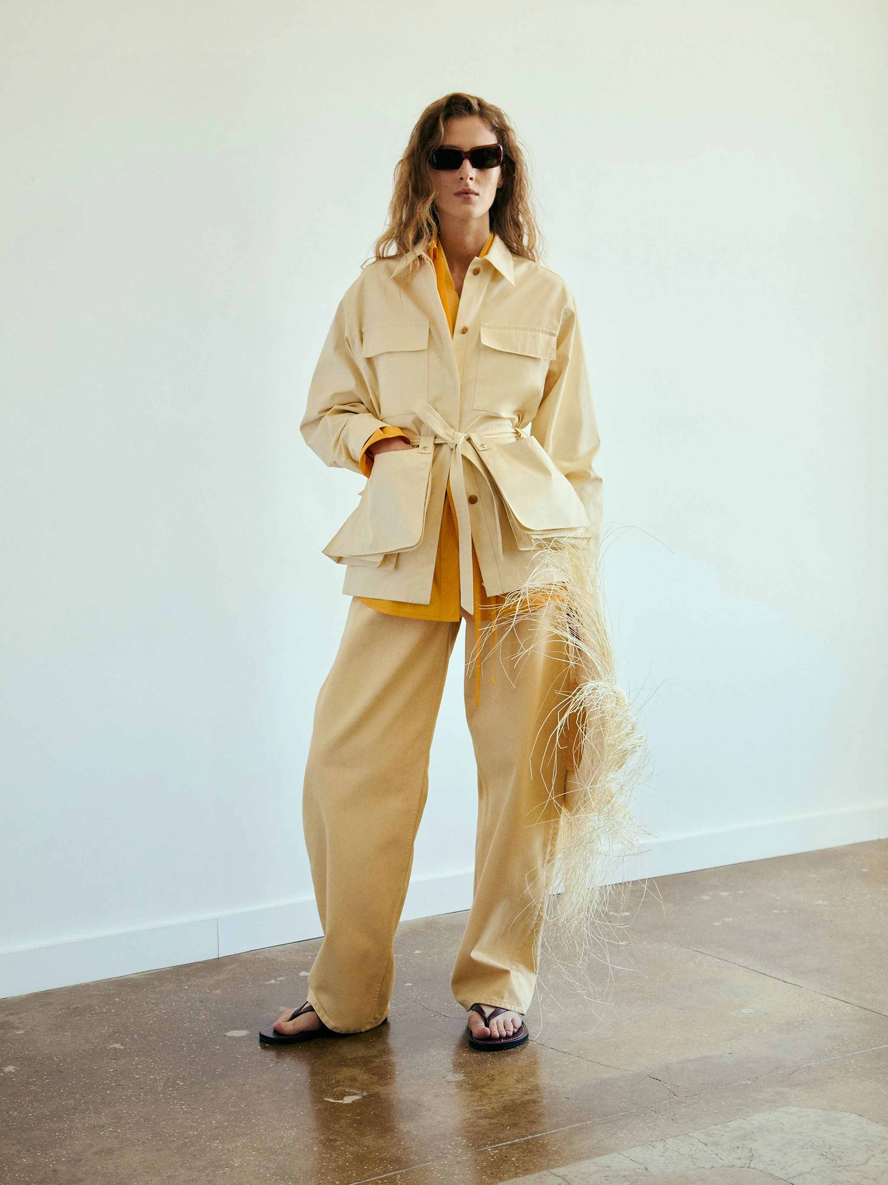 OSSOU - Field Jacket in Butter - Image 5