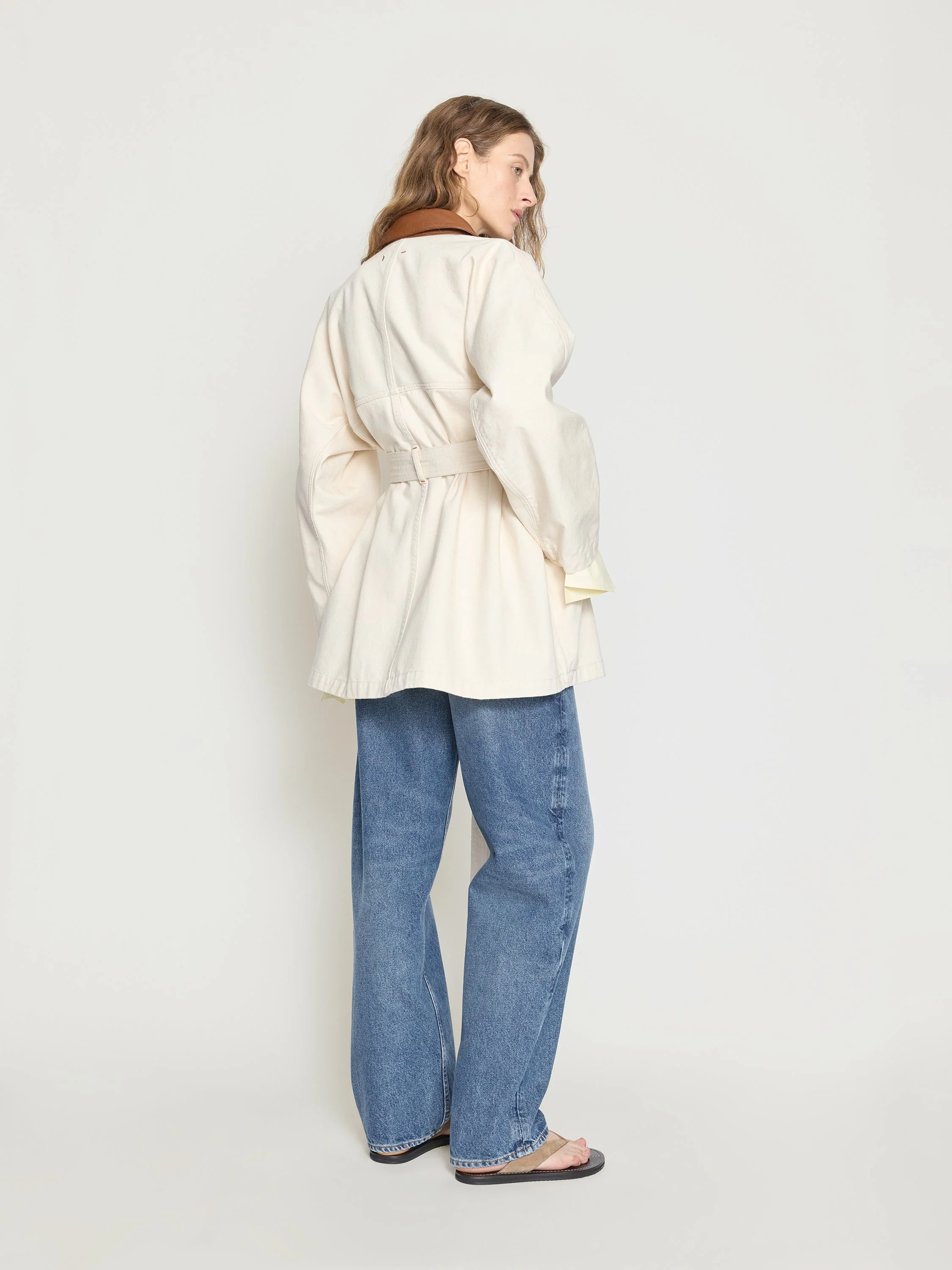 OSSOU - Sweep Jacket in Buff Wash - Image 3