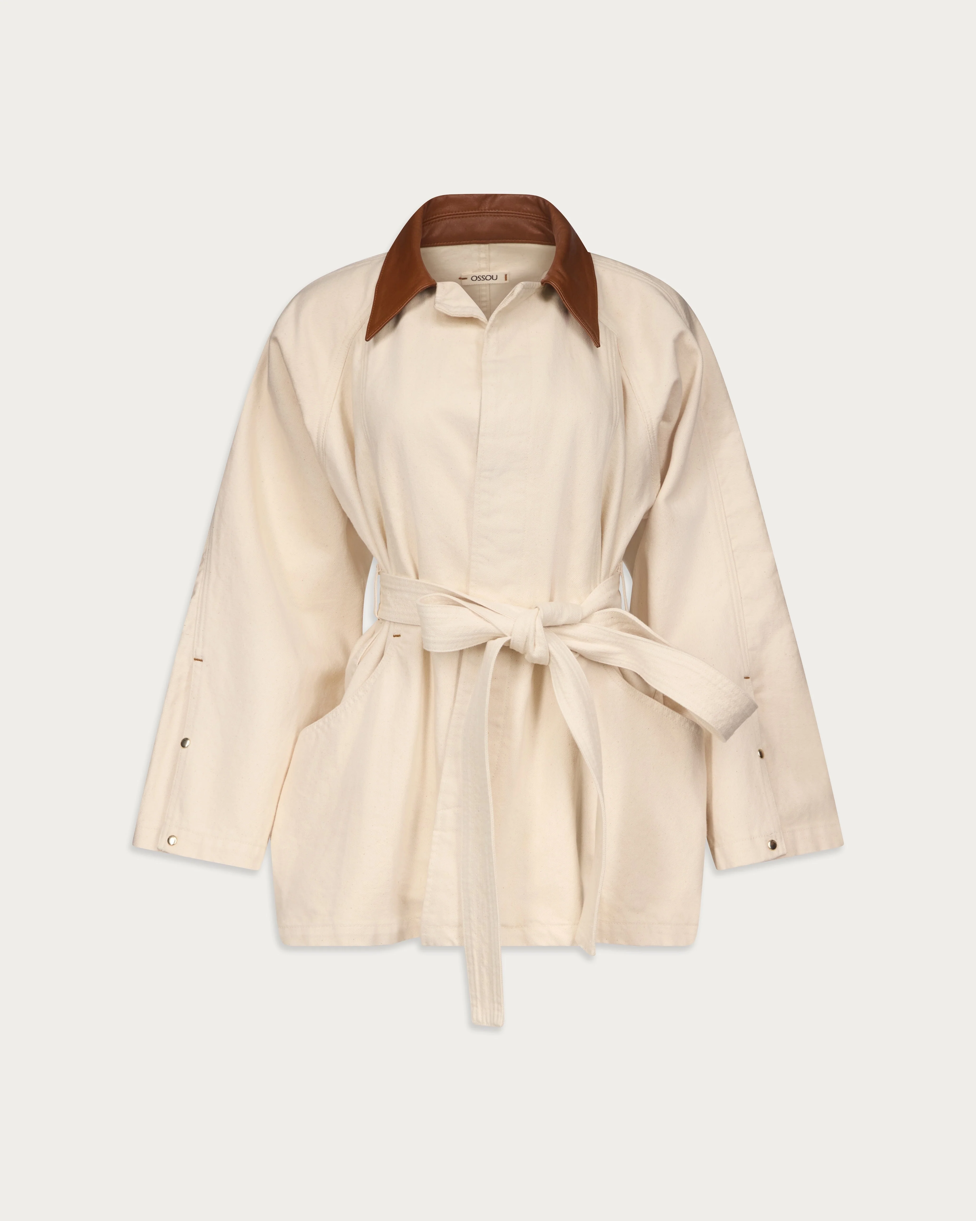 OSSOU - Sweep Jacket in Buff Wash - Image 5