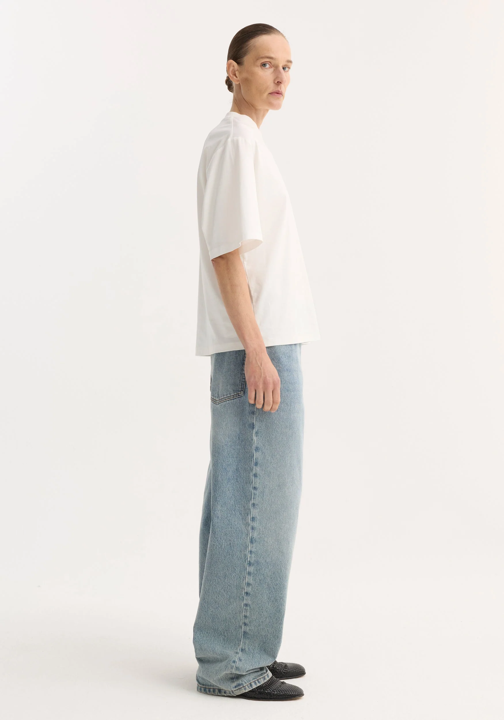 ROHE - Oversized cotton silk t - shirt | off white - Image 4