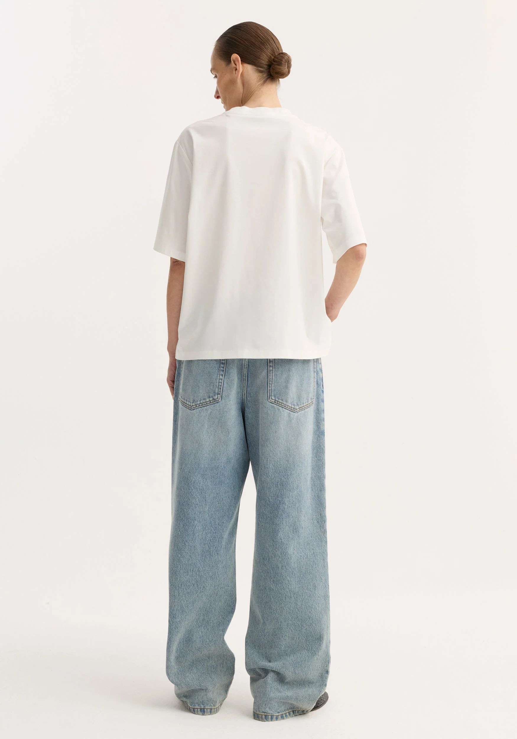 ROHE - Oversized cotton silk t - shirt | off white - Image 5