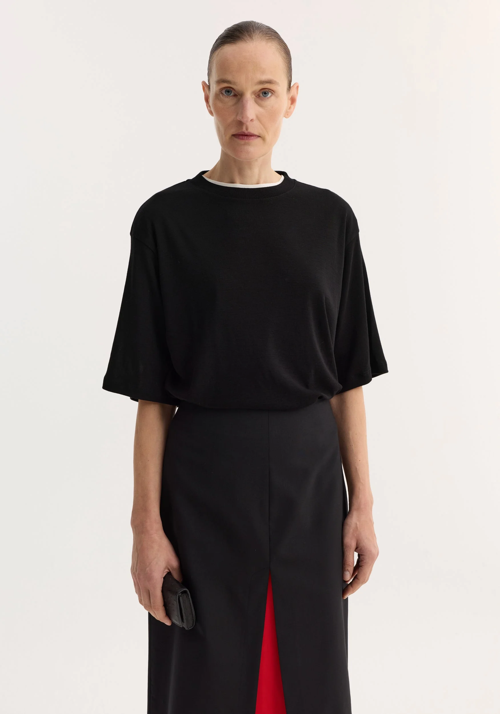 ROHE - Oversized merino t - shirt | black - Image 4