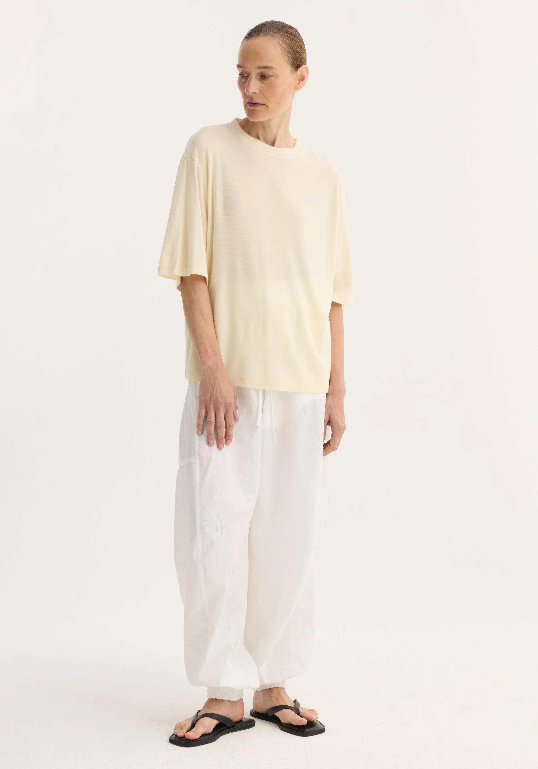 ROHE - Oversized merino t - shirt | off white