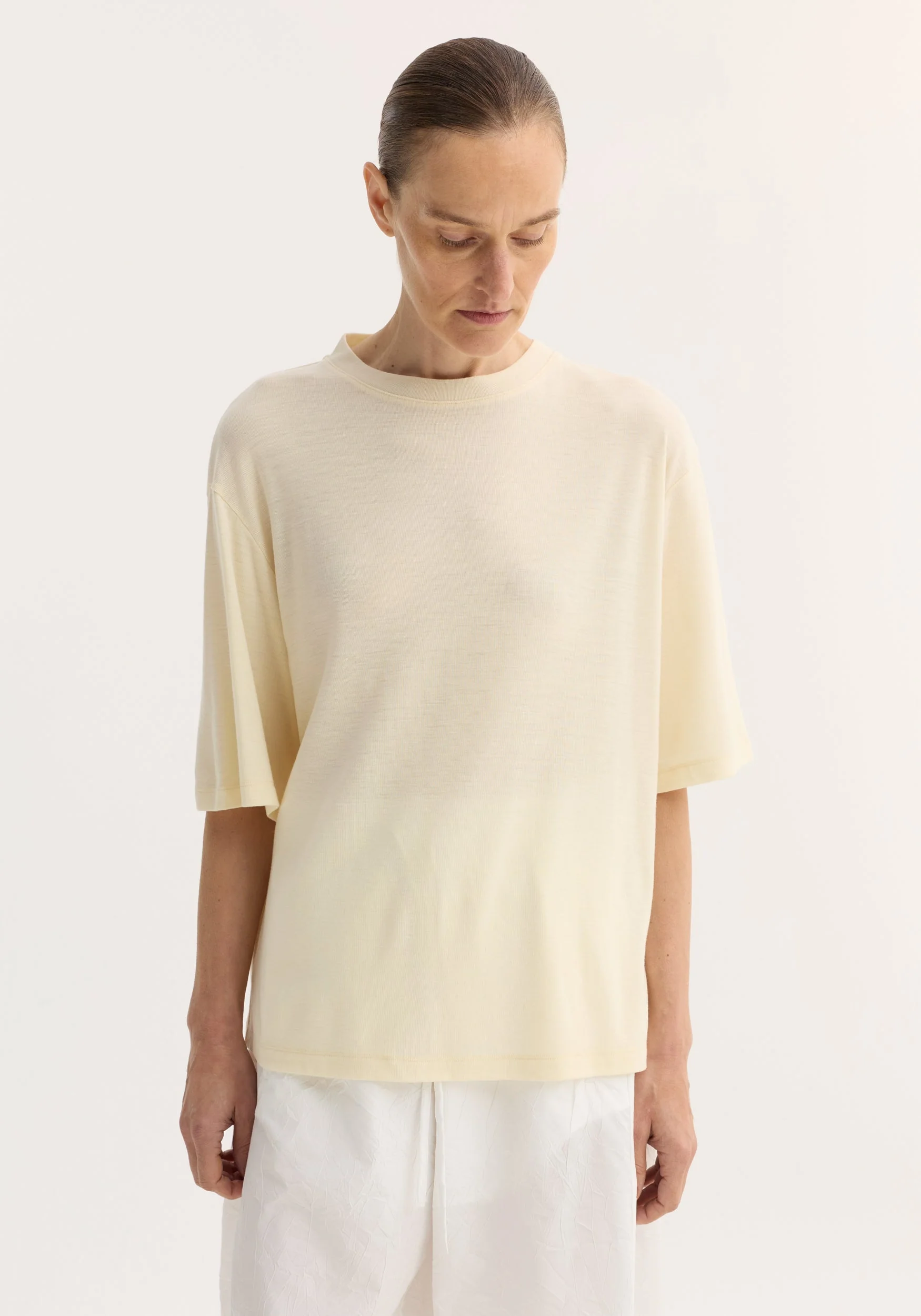 ROHE - Oversized merino t - shirt | off white - Image 2