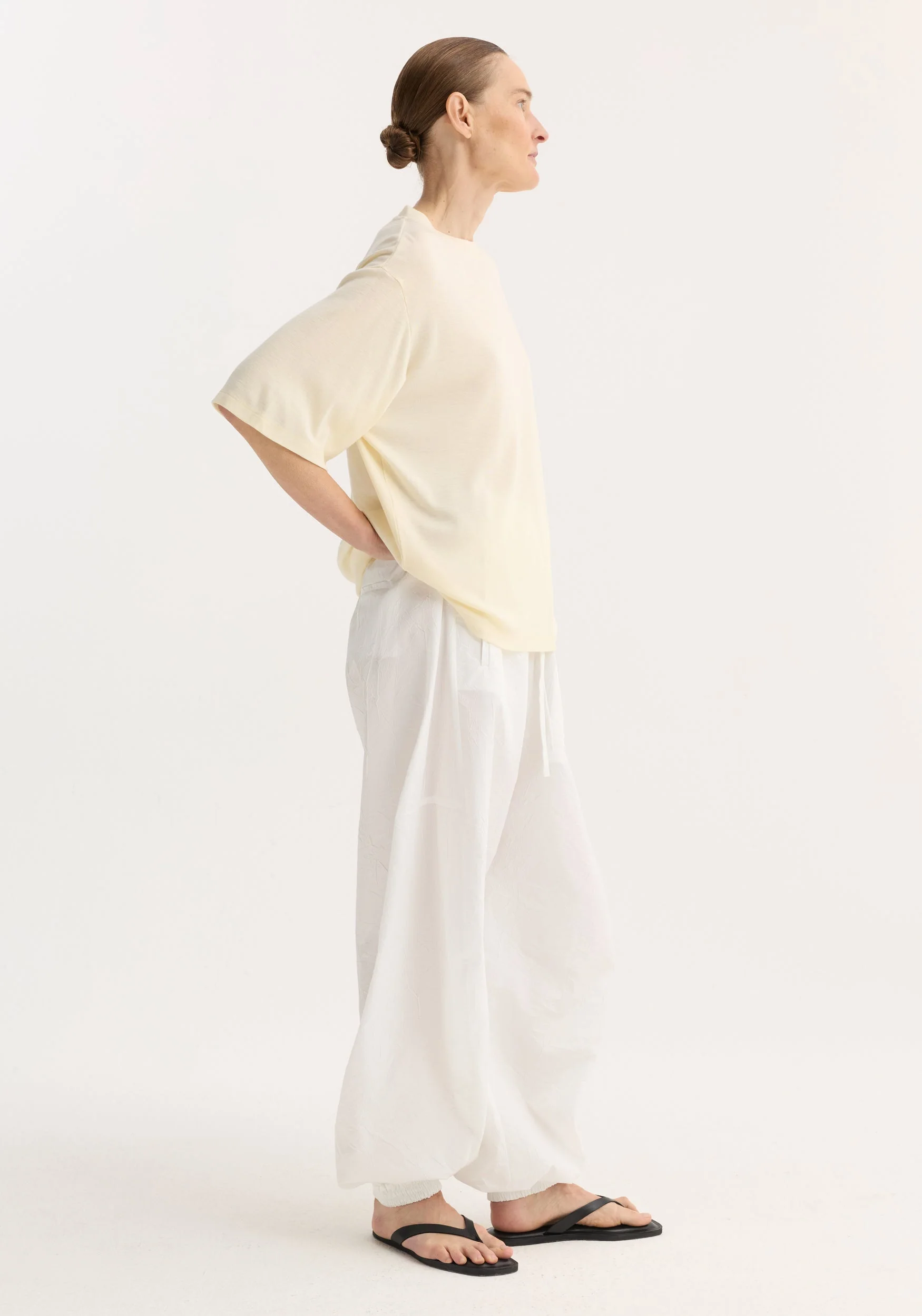 ROHE - Oversized merino t - shirt | off white - Image 4