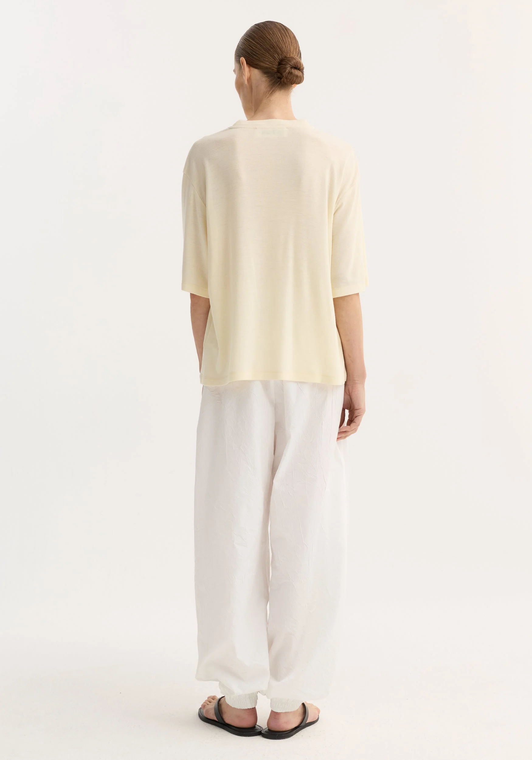 ROHE - Oversized merino t - shirt | off white - Image 5