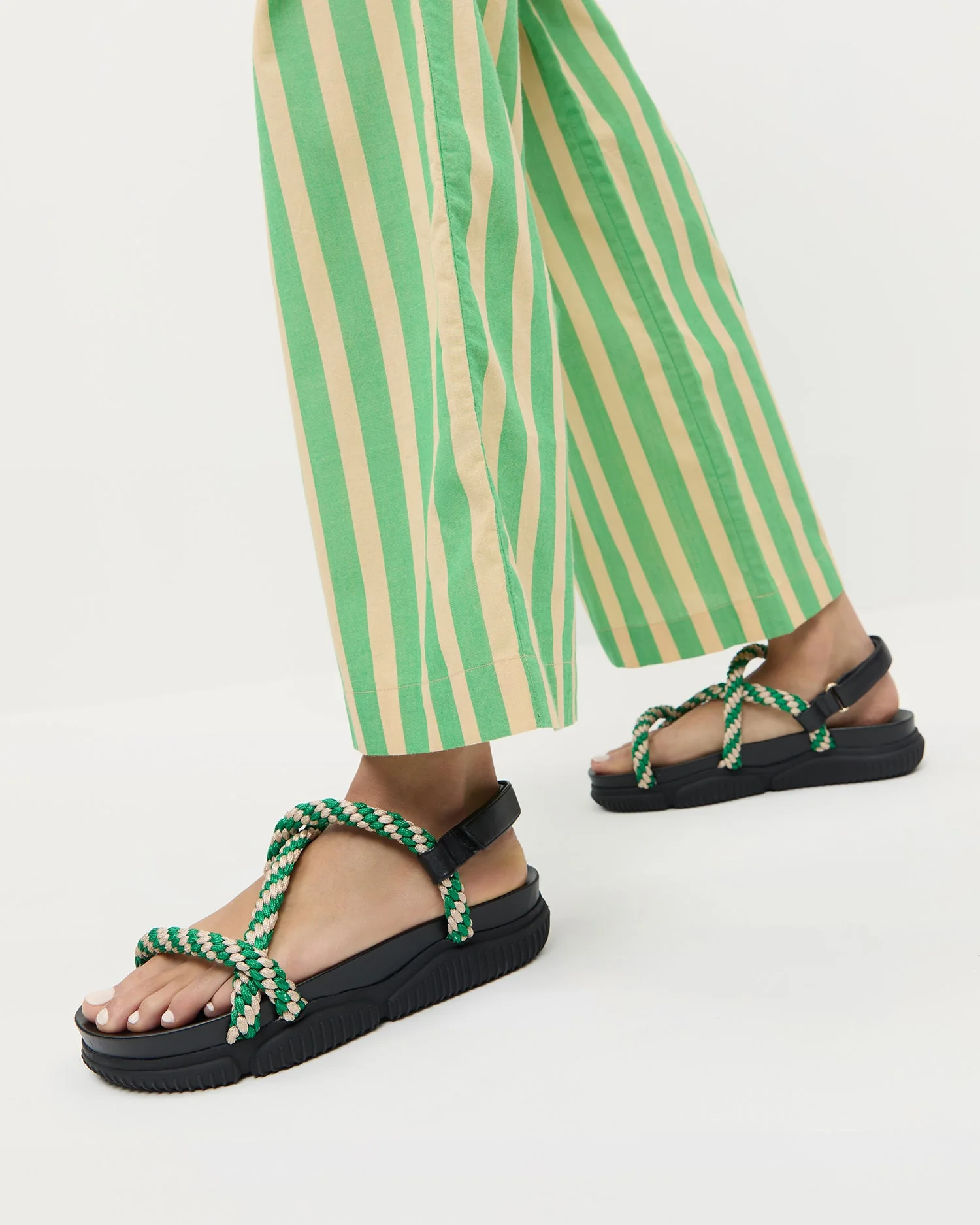 Loeffler Randall - Ozzy Green/Cream Sport Sandal - Image 2