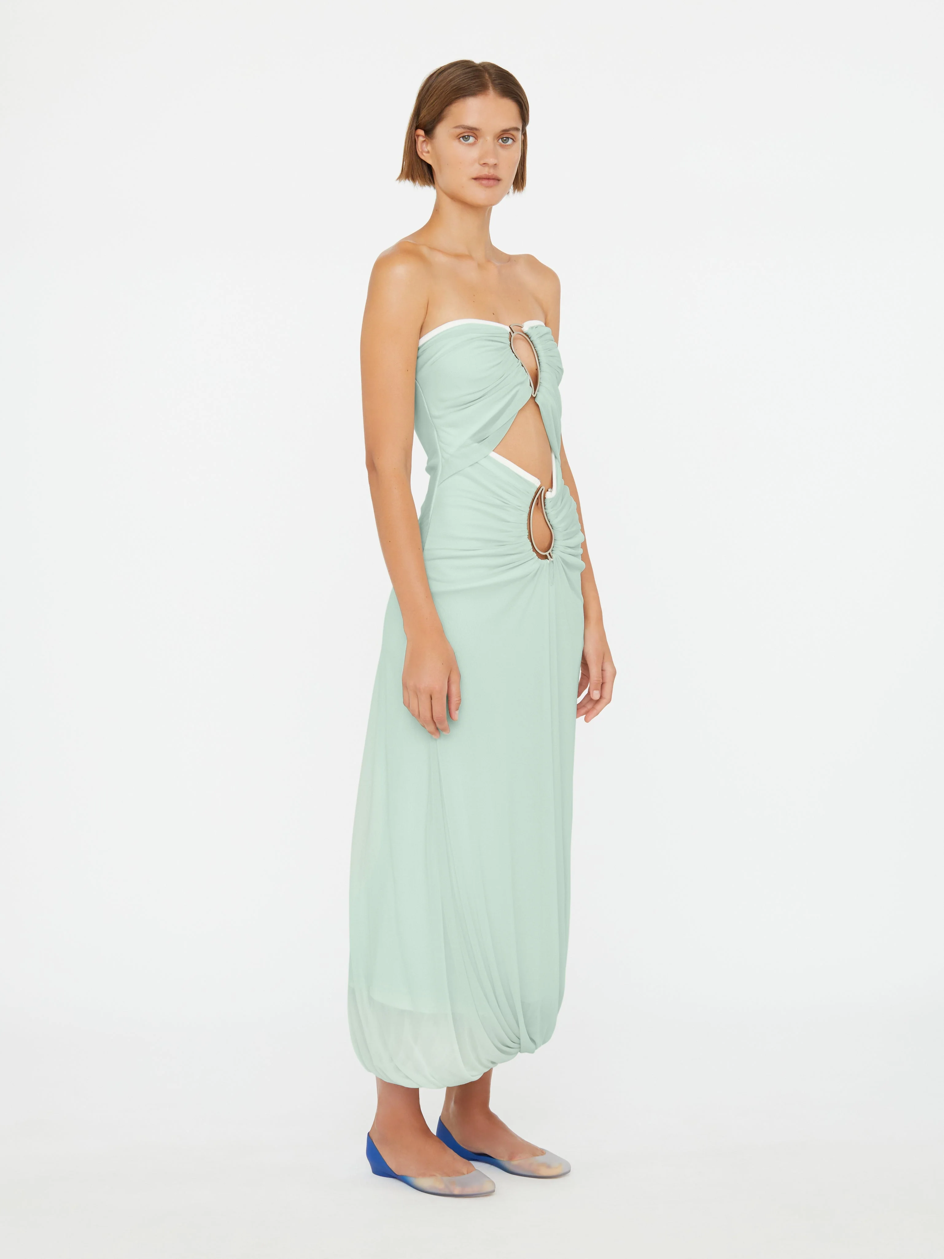 Christopher Esber - Paisley Overlay Encased Strapless Dress - Image 4